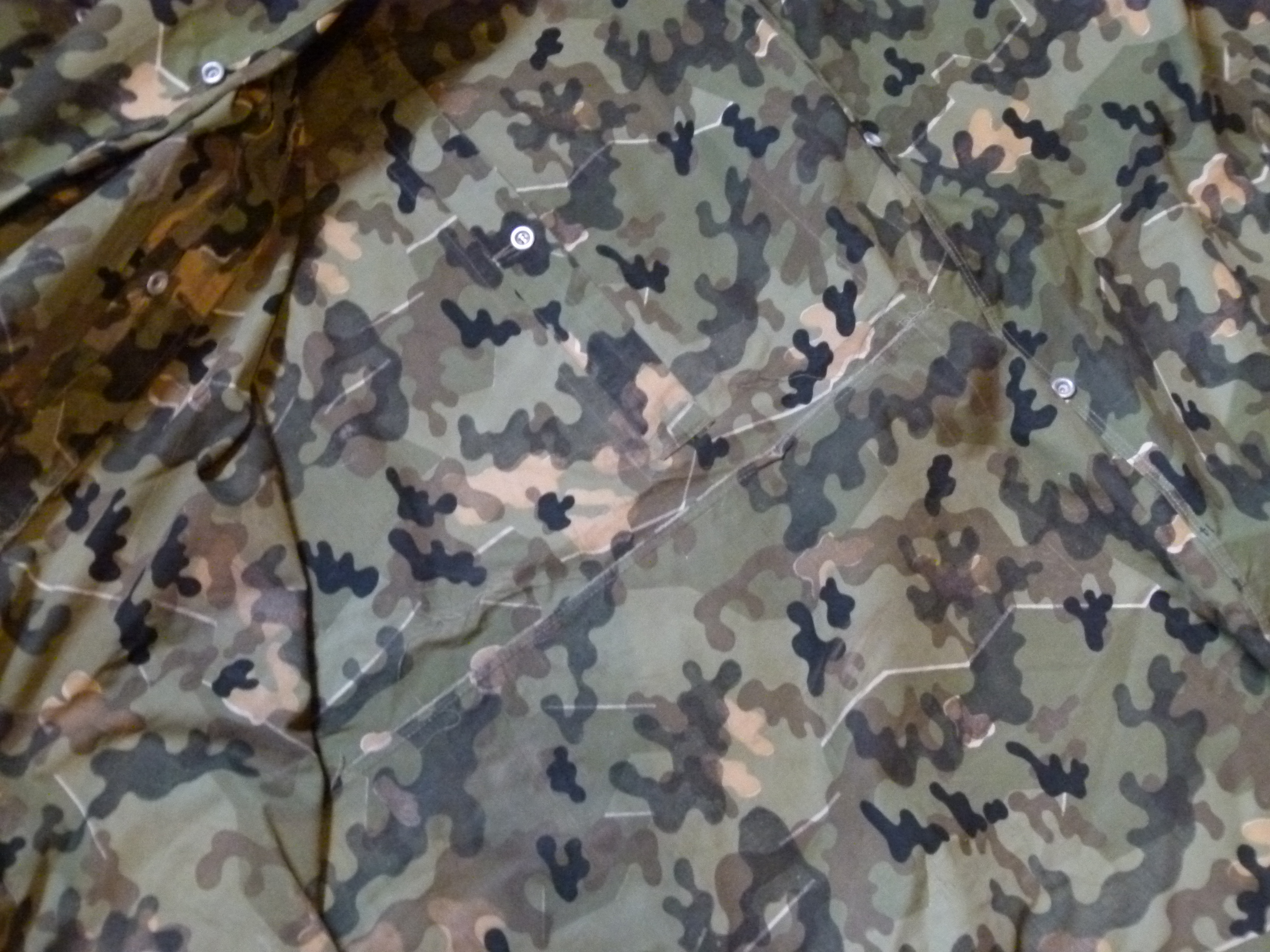  Amoebentarn Zeltbahn mit Tasche Bundeswehr 60er 