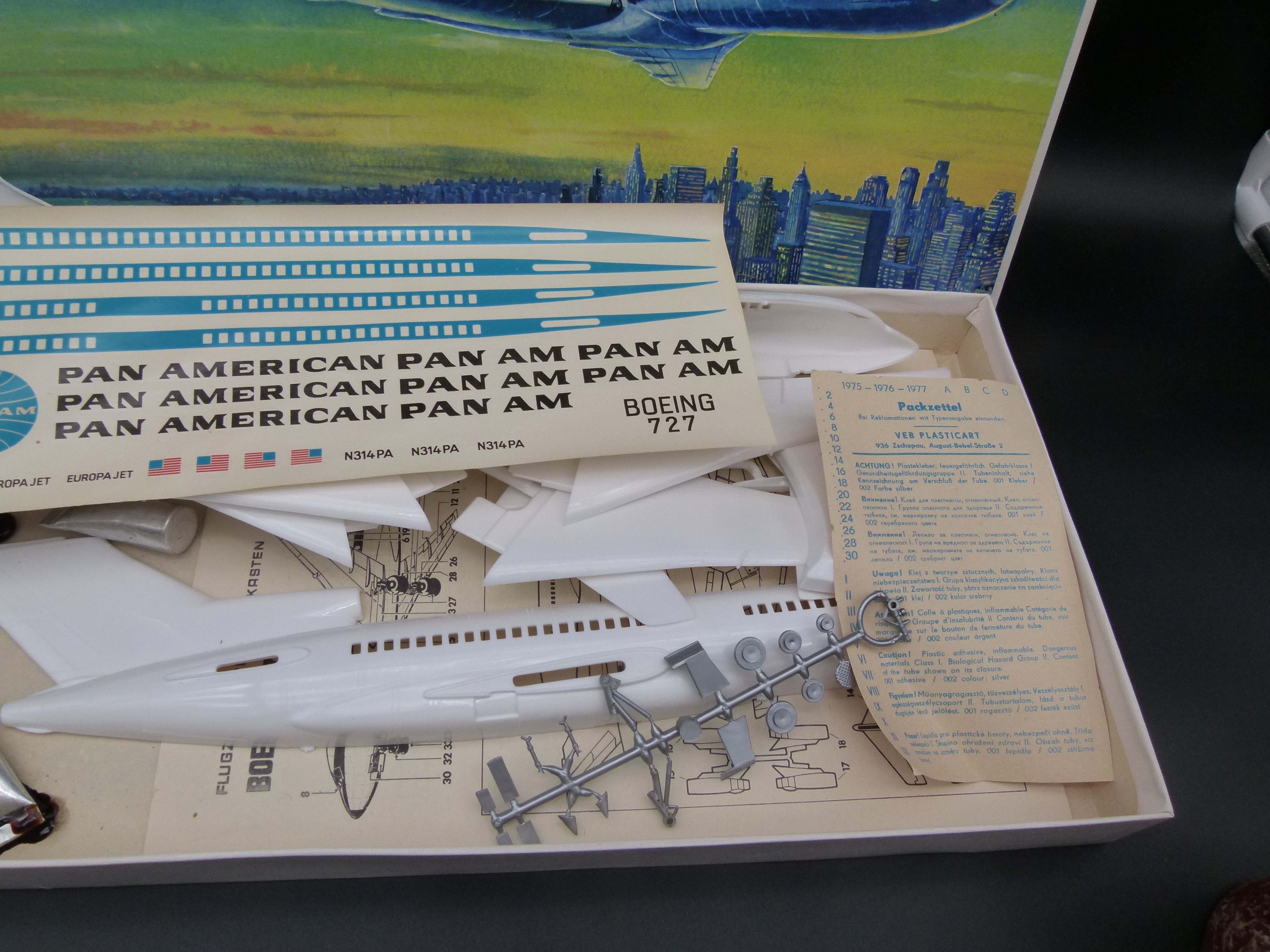 Modellbausatz Pan American Boeing 727 in OVP
