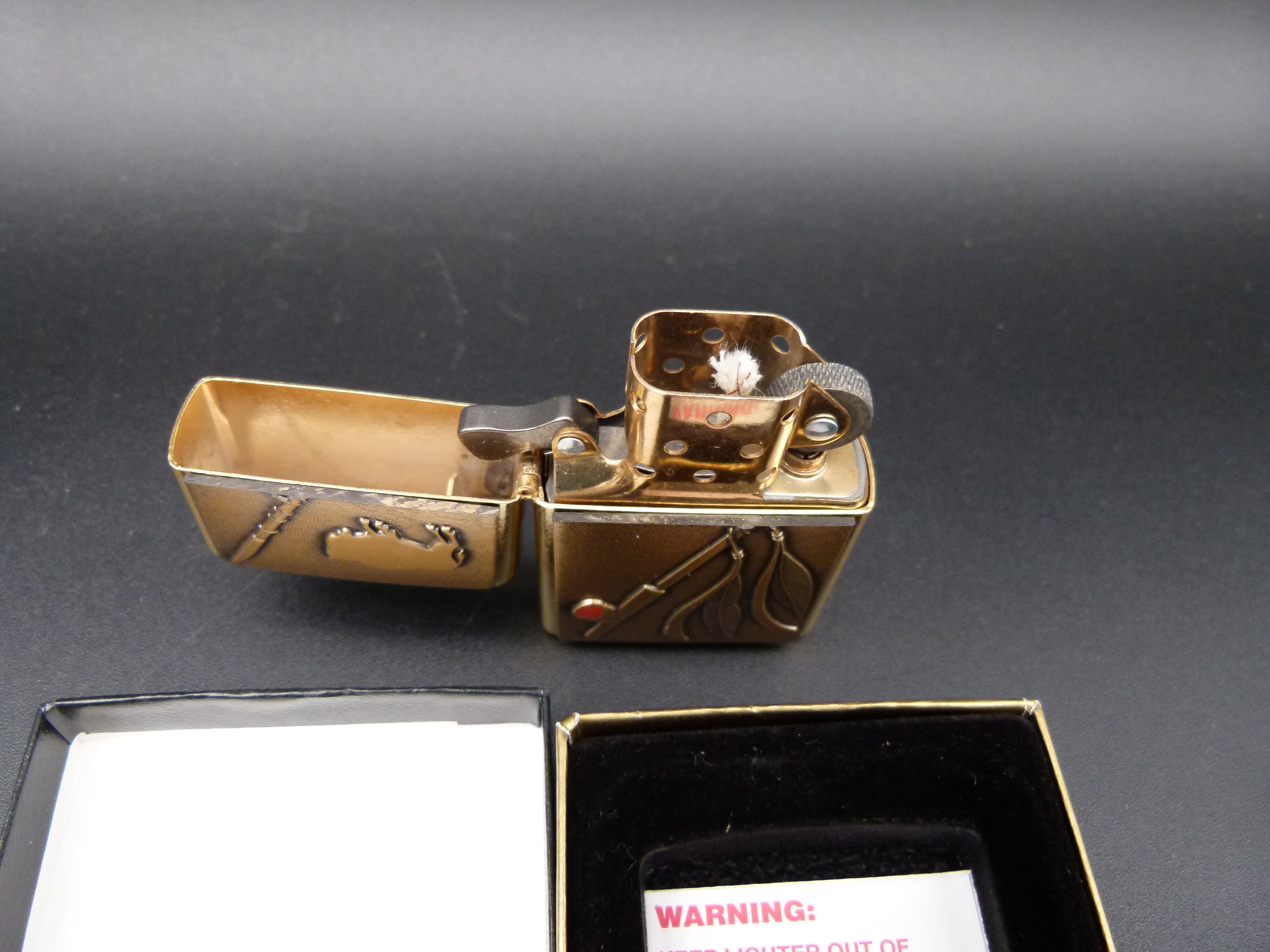 Zippo Feuerzeug Friedenspfeiffe Bueffel OVP