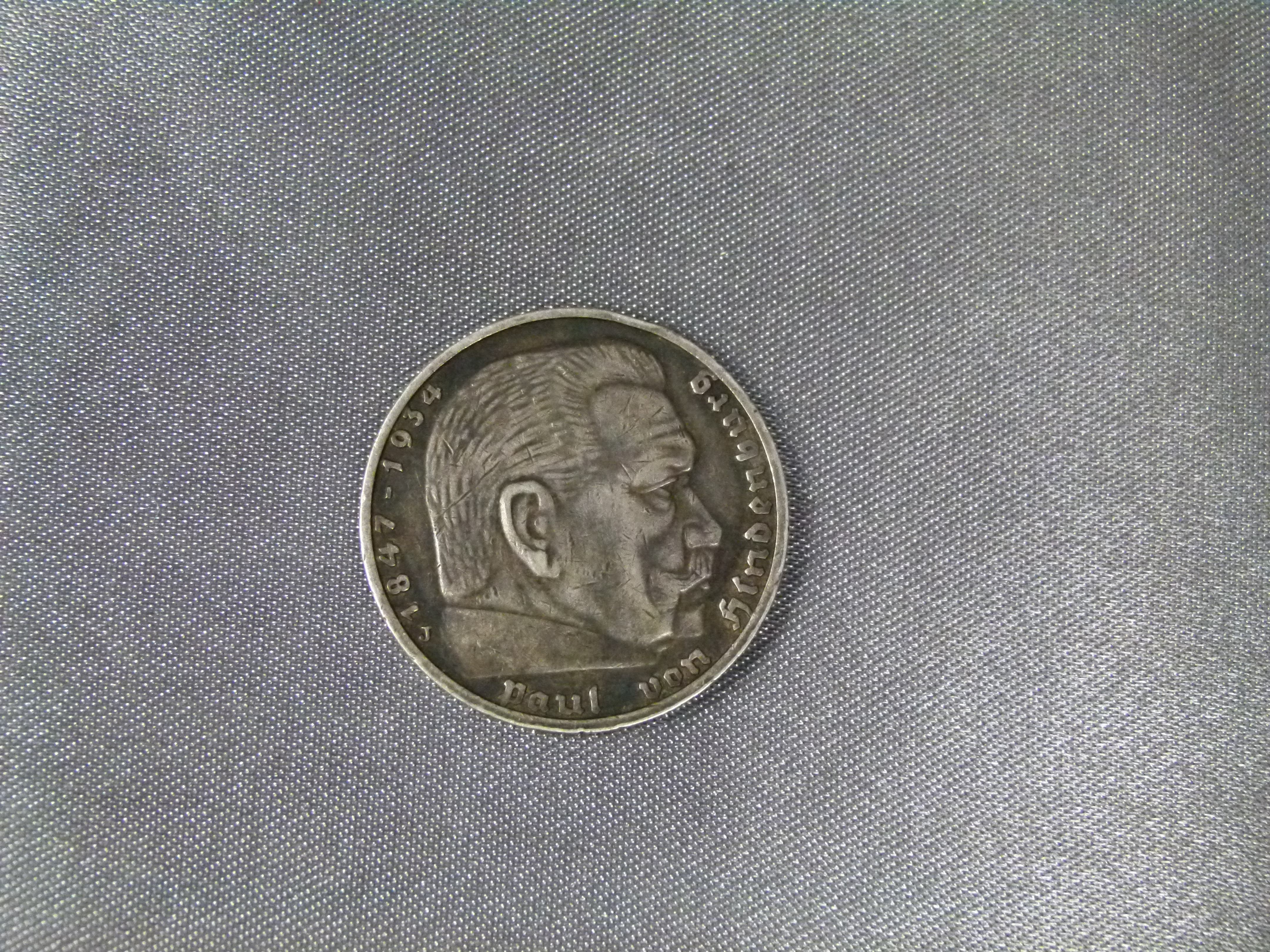 5 Reichsmark Hindenburg 1937 silber Münze