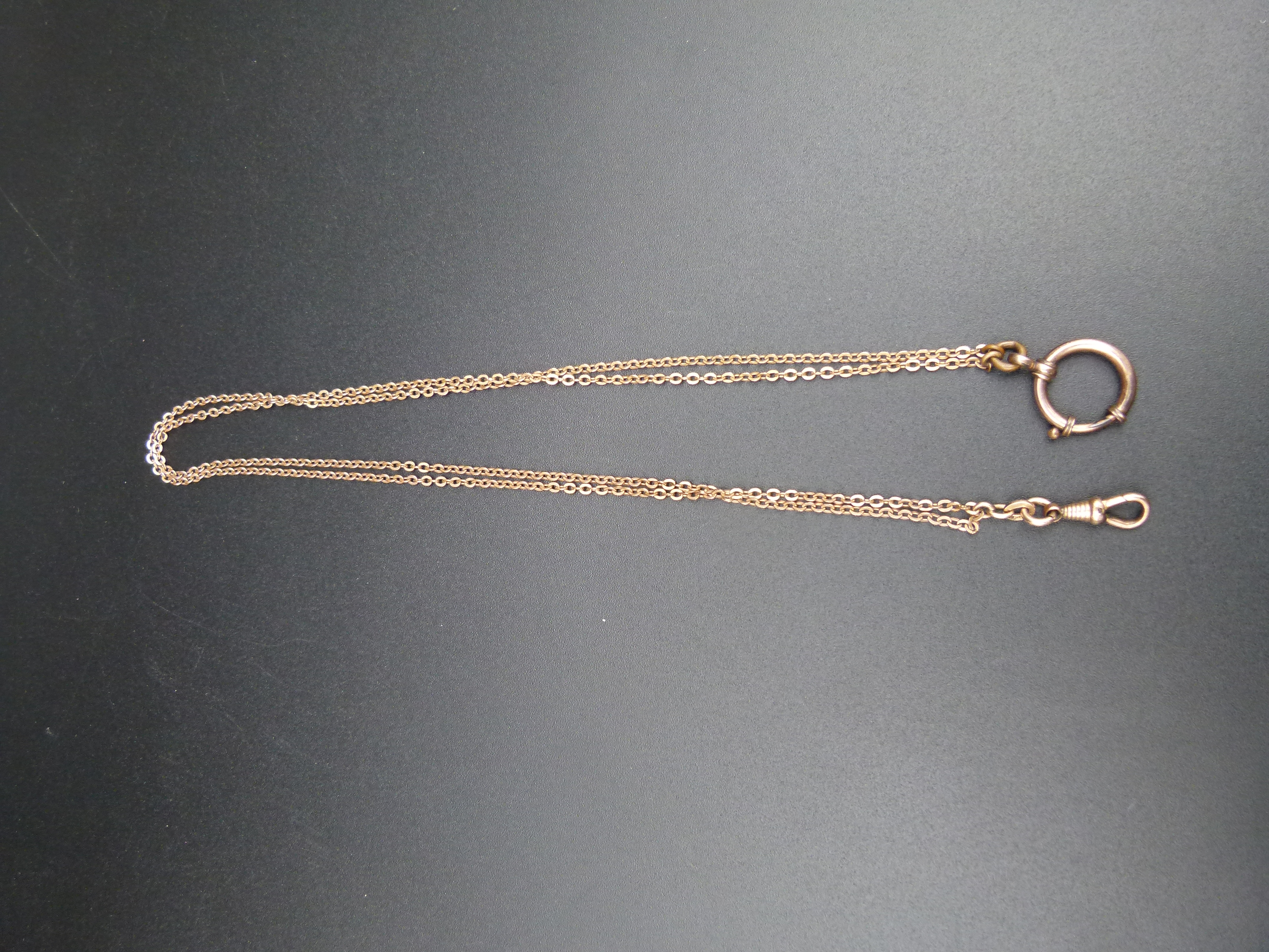 Alte vergoldete Taschenuhrkette Gold Double 