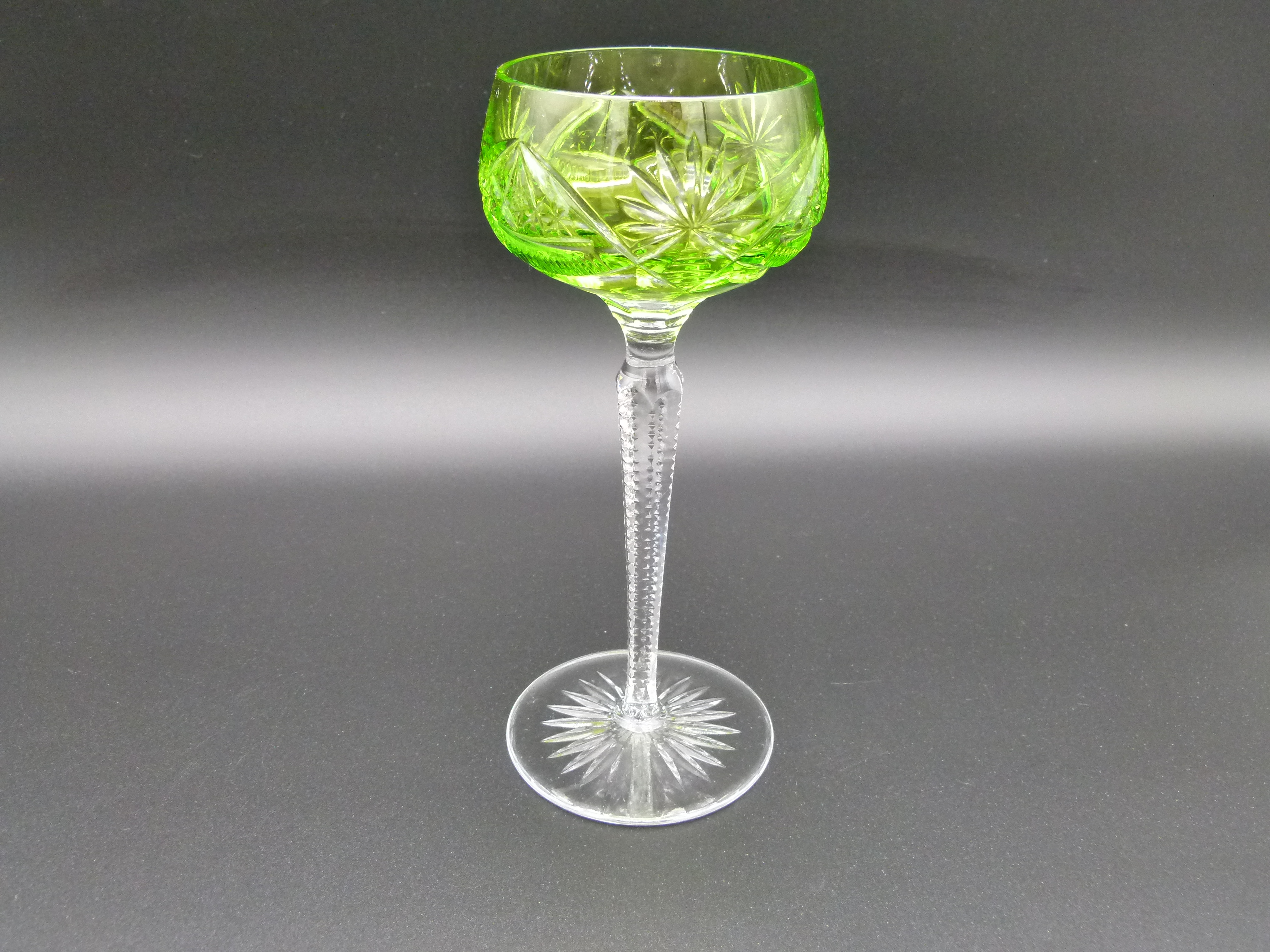 Nachtmann Bleikristall Roemer Glas grelles gruen