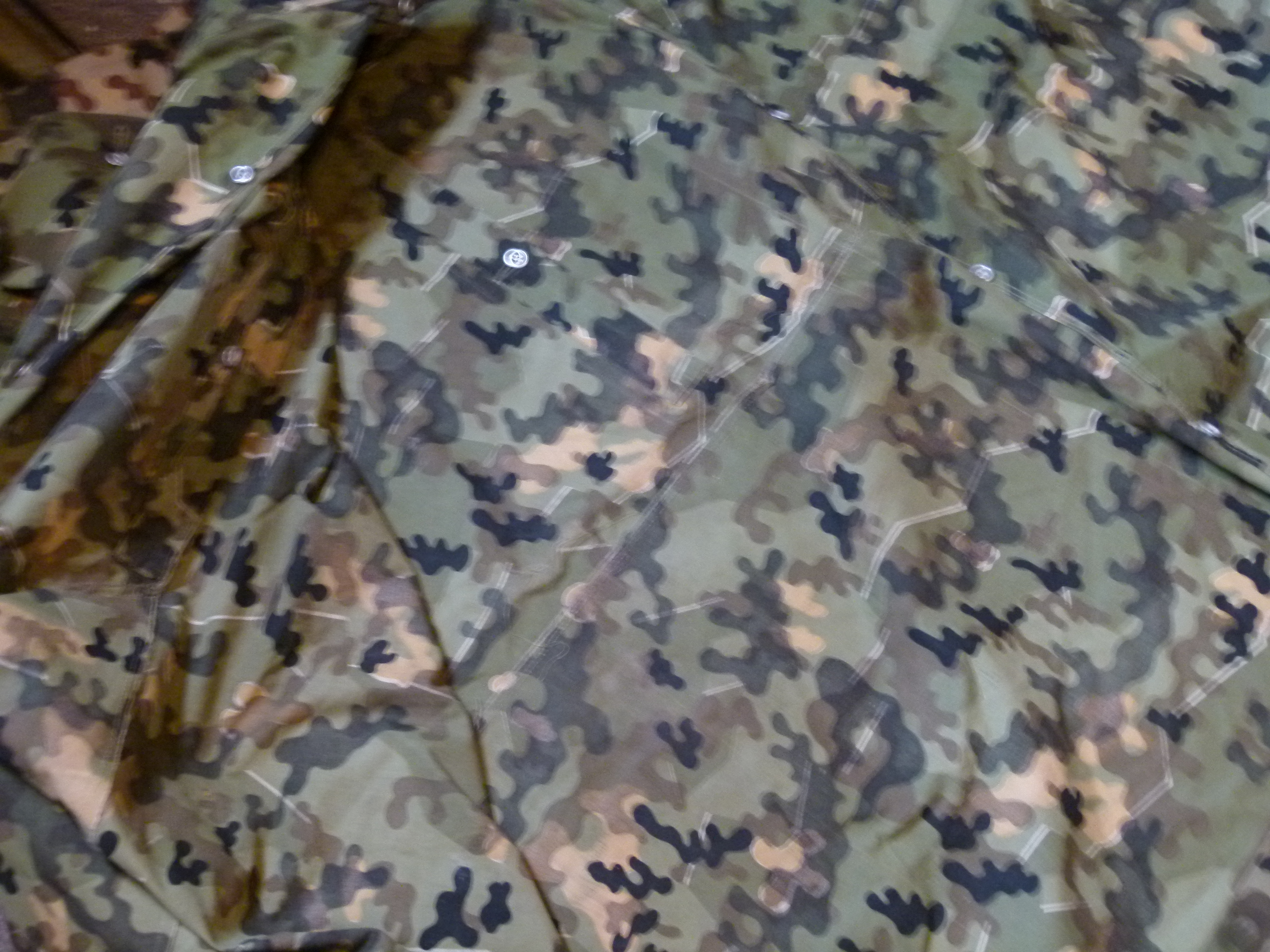  Amoebentarn Zeltbahn mit Tasche Bundeswehr 60er 