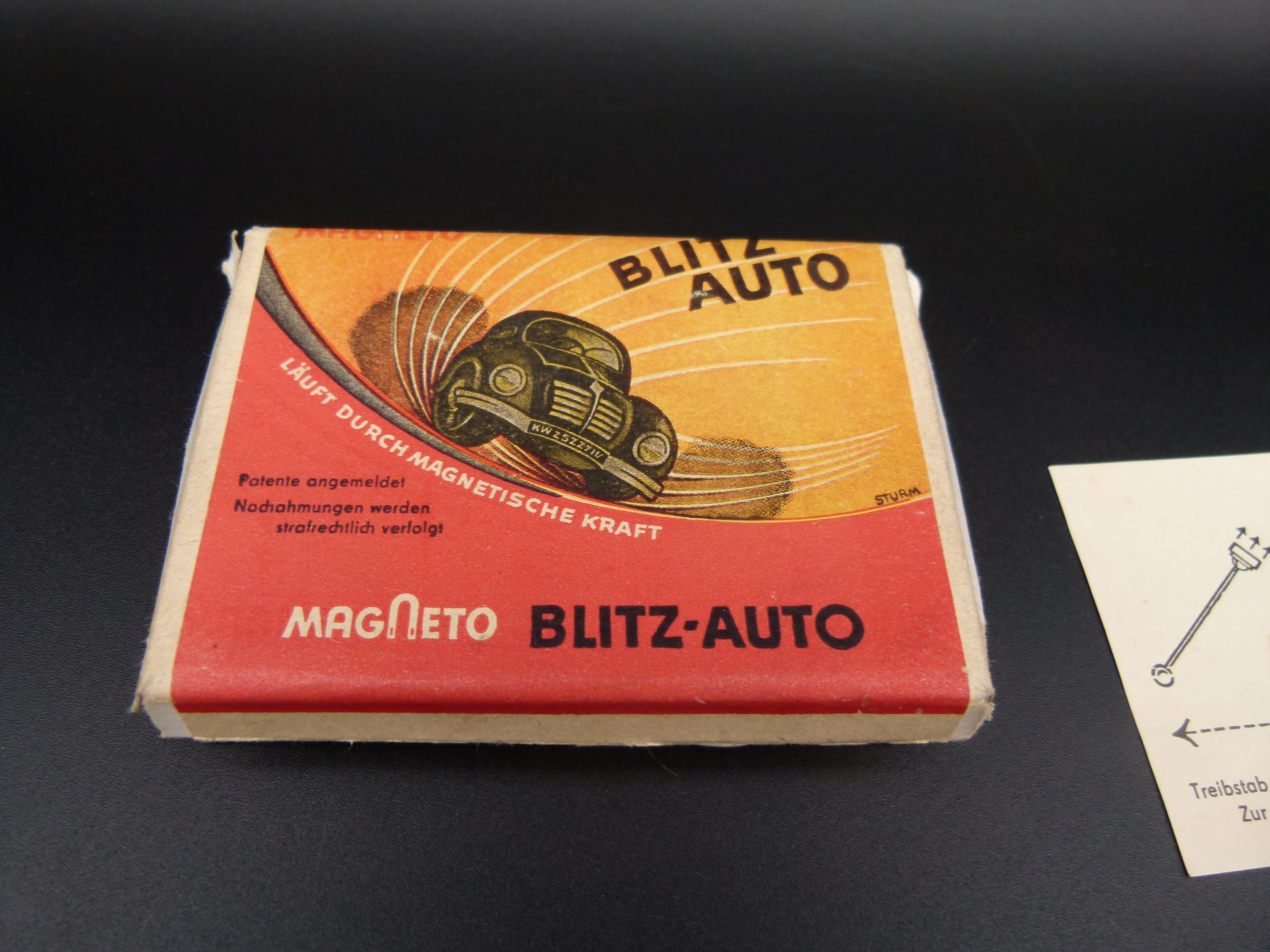 Magneto Blitz Auto in OVP 50er Jahre Spielzeug