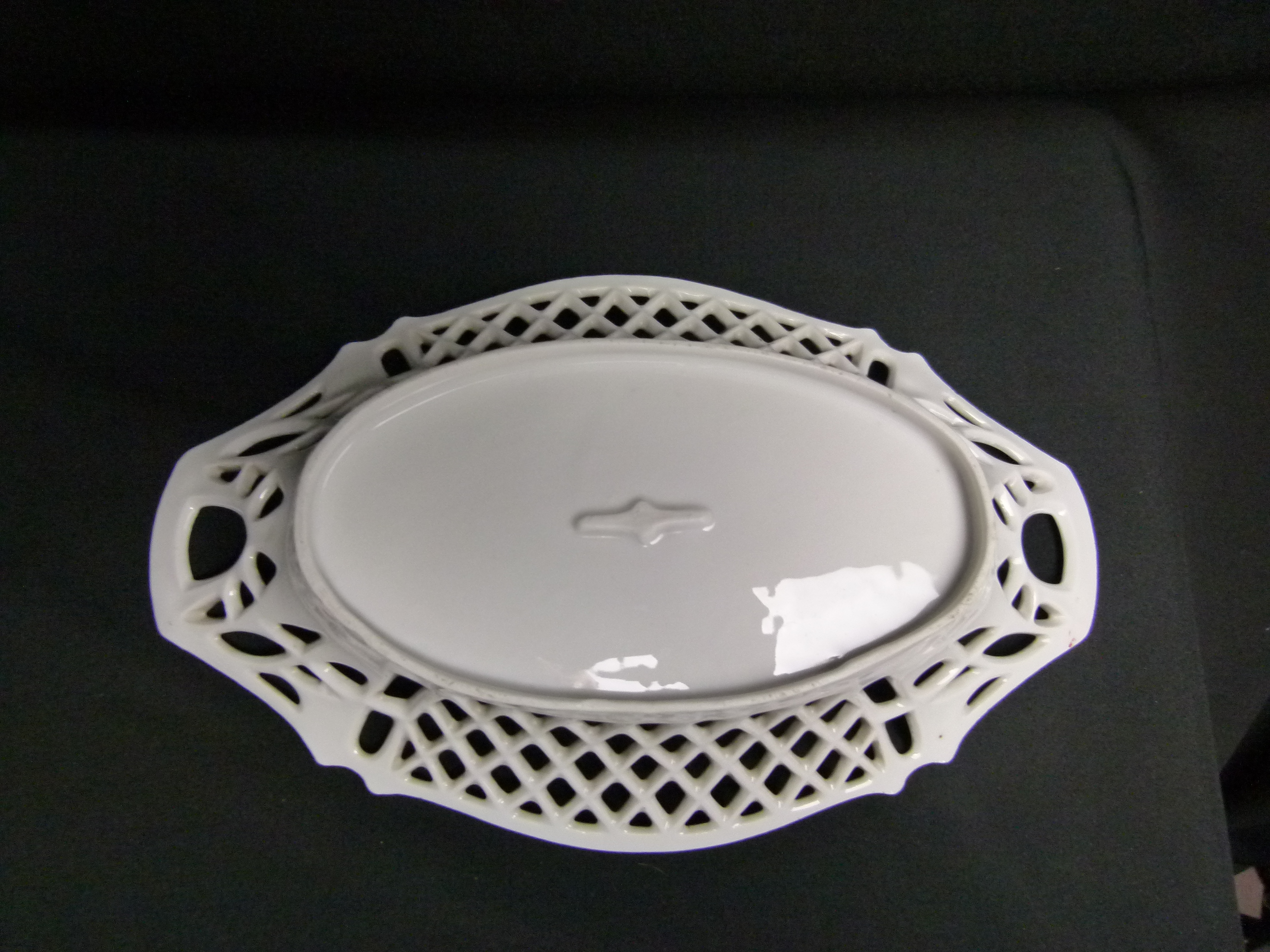 Hindenburg patriotische Porzellan Durchbruchschale 