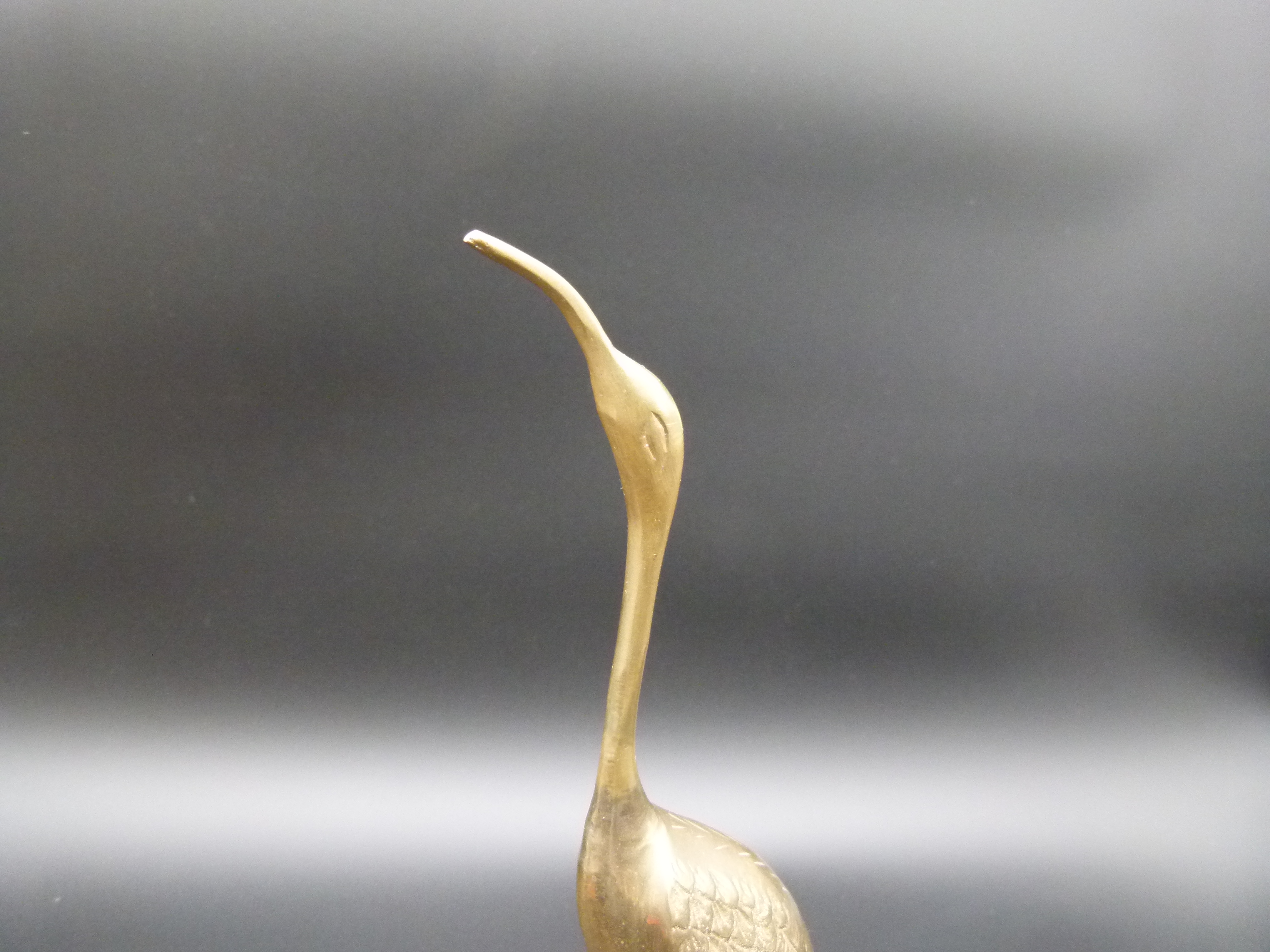 Mid Century Design Messing Kranich 30cm