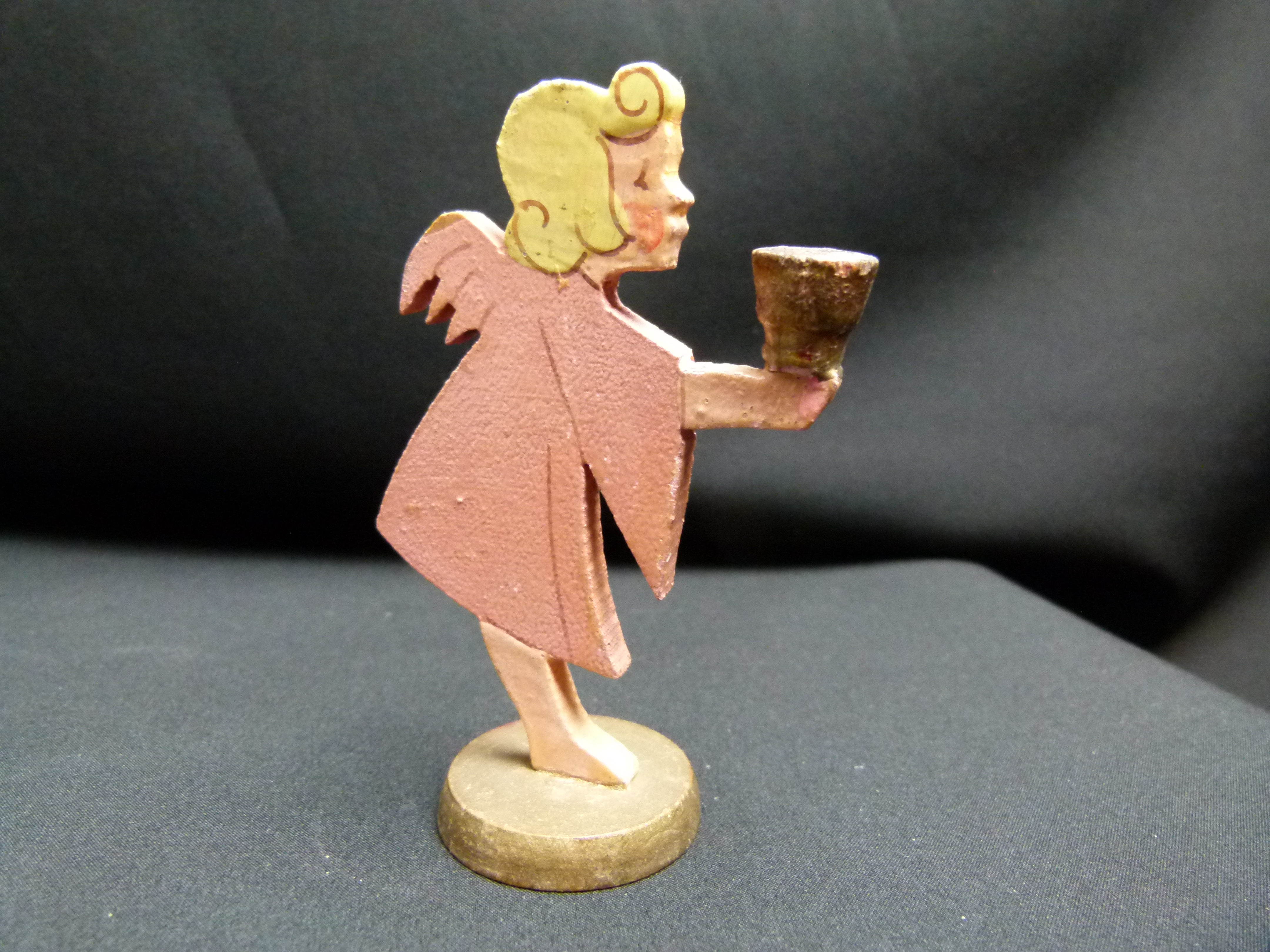 Alter Lichterengel für Miniaturkerzen Volkskunst