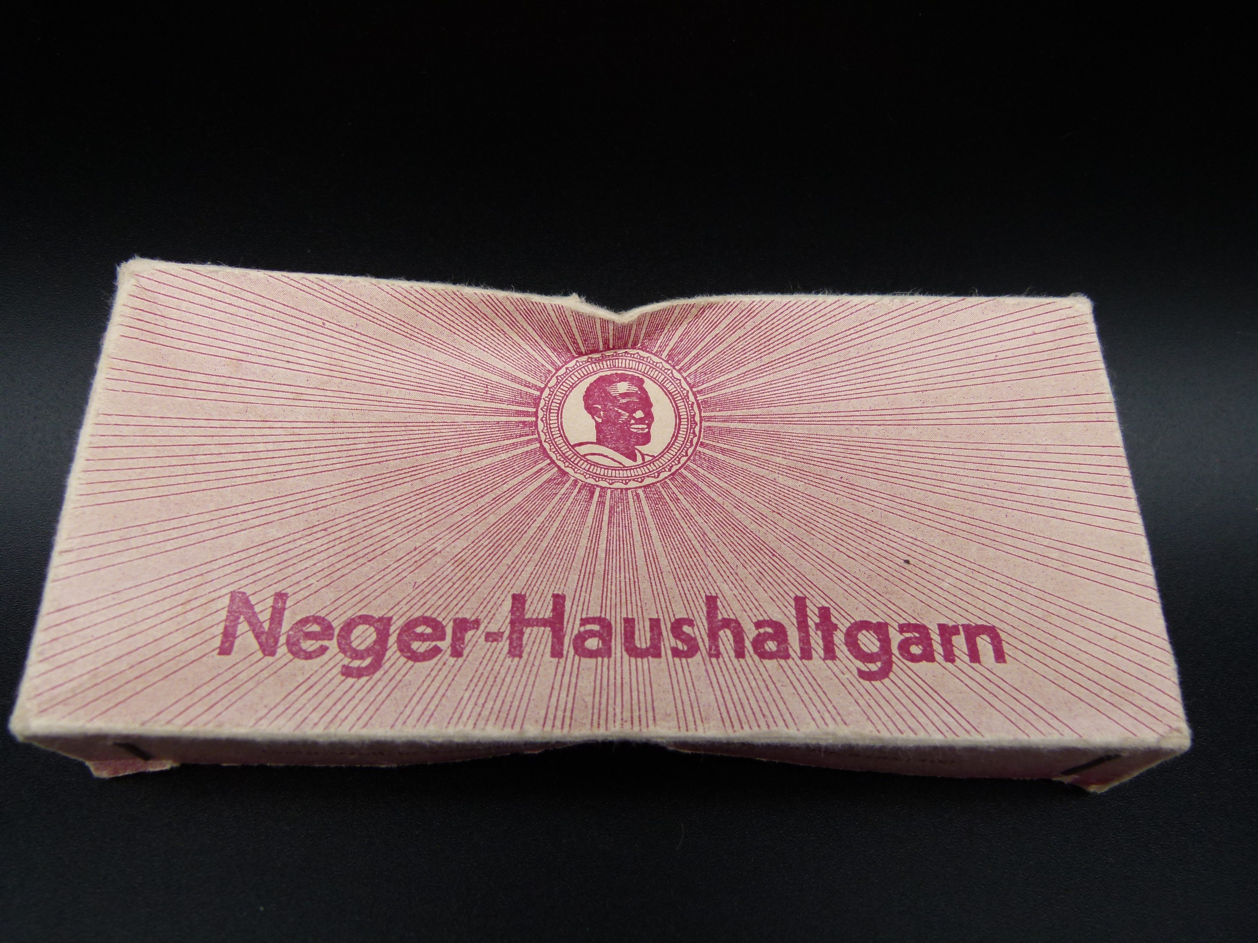 Alter Karton Neger Haushaltsgarn OVP