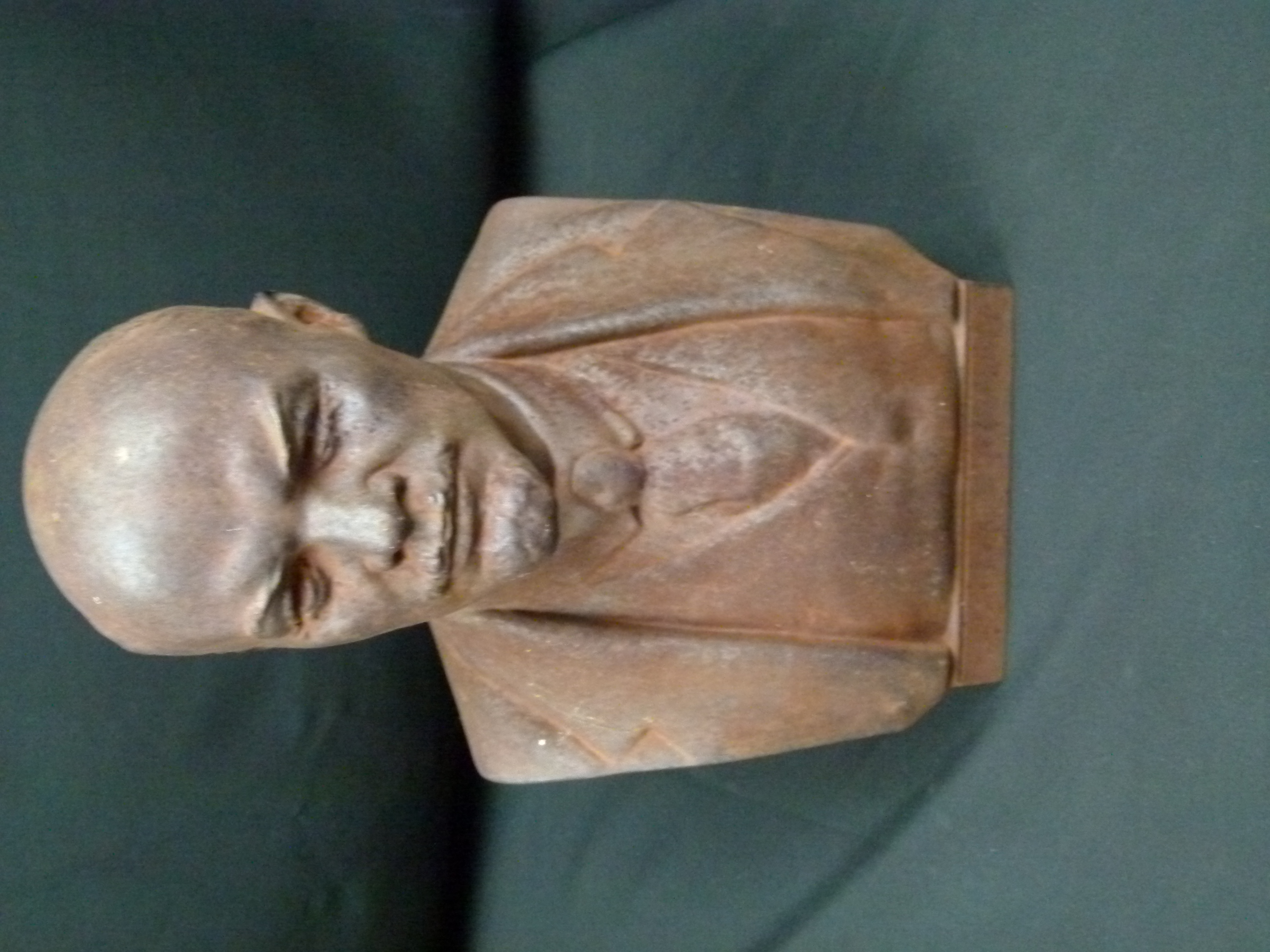 Eisenguss Bueste Lenin Signiert & Gießereistempel