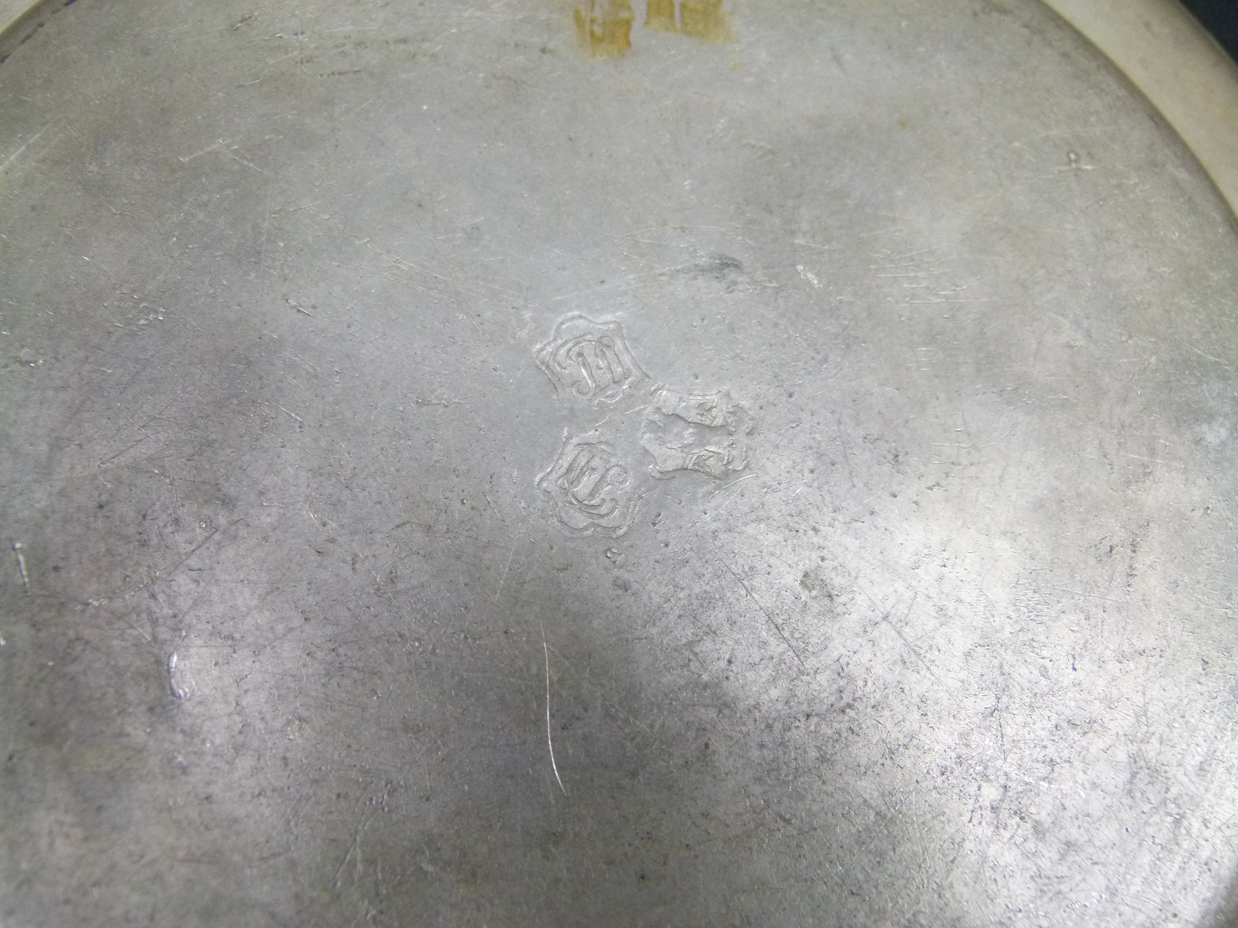  Zinnteller National Garde zu Zoeblitz 1822 Sachsen