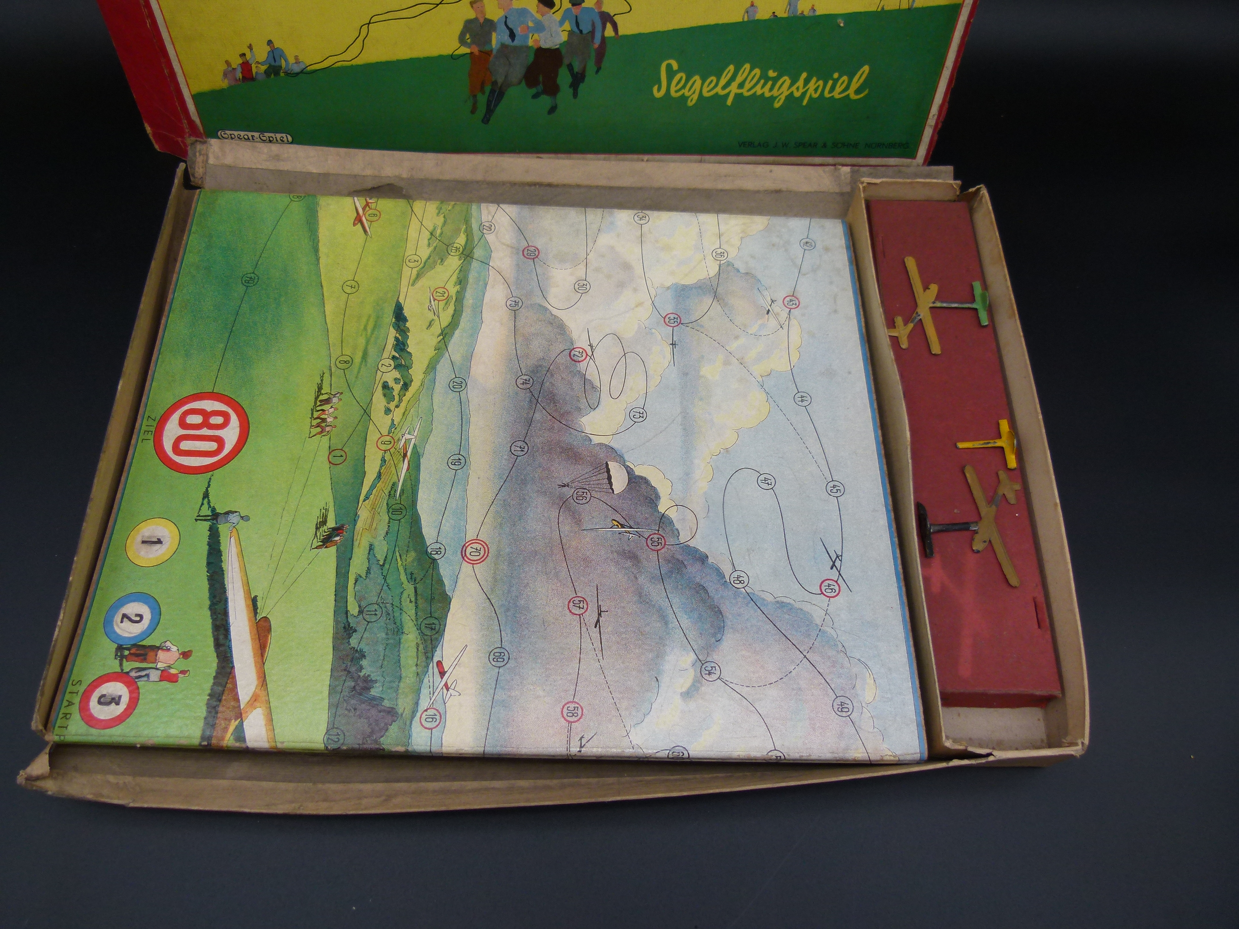 Segeleflieger Brettspiel Spear und Soehne Nuernberg