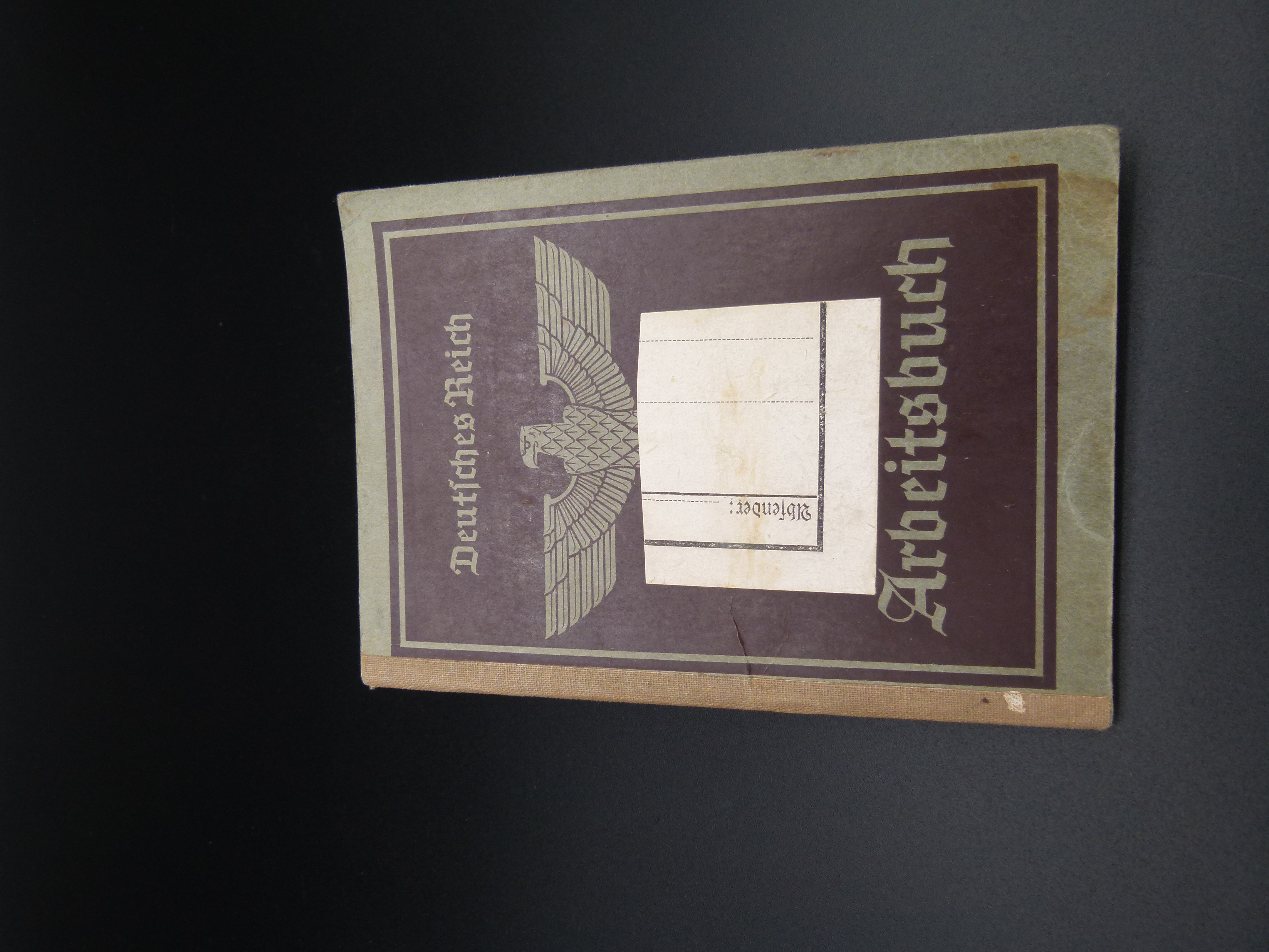 Arbeitsbuch Frau Luftfahrt Zwickau Sudetenland 