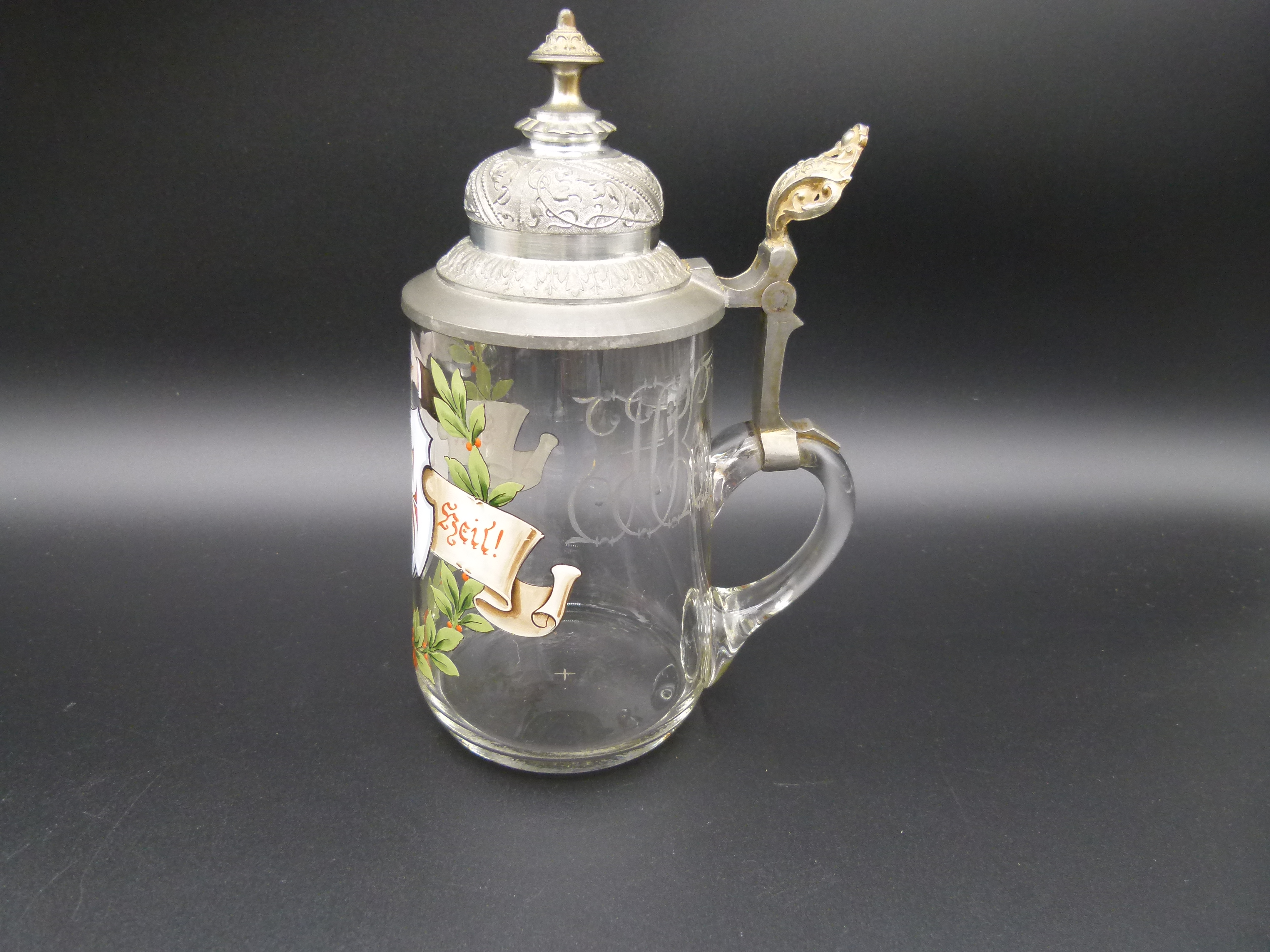 Bierkrug Frei Heil Turnerbund FFFF Emaillemalerei