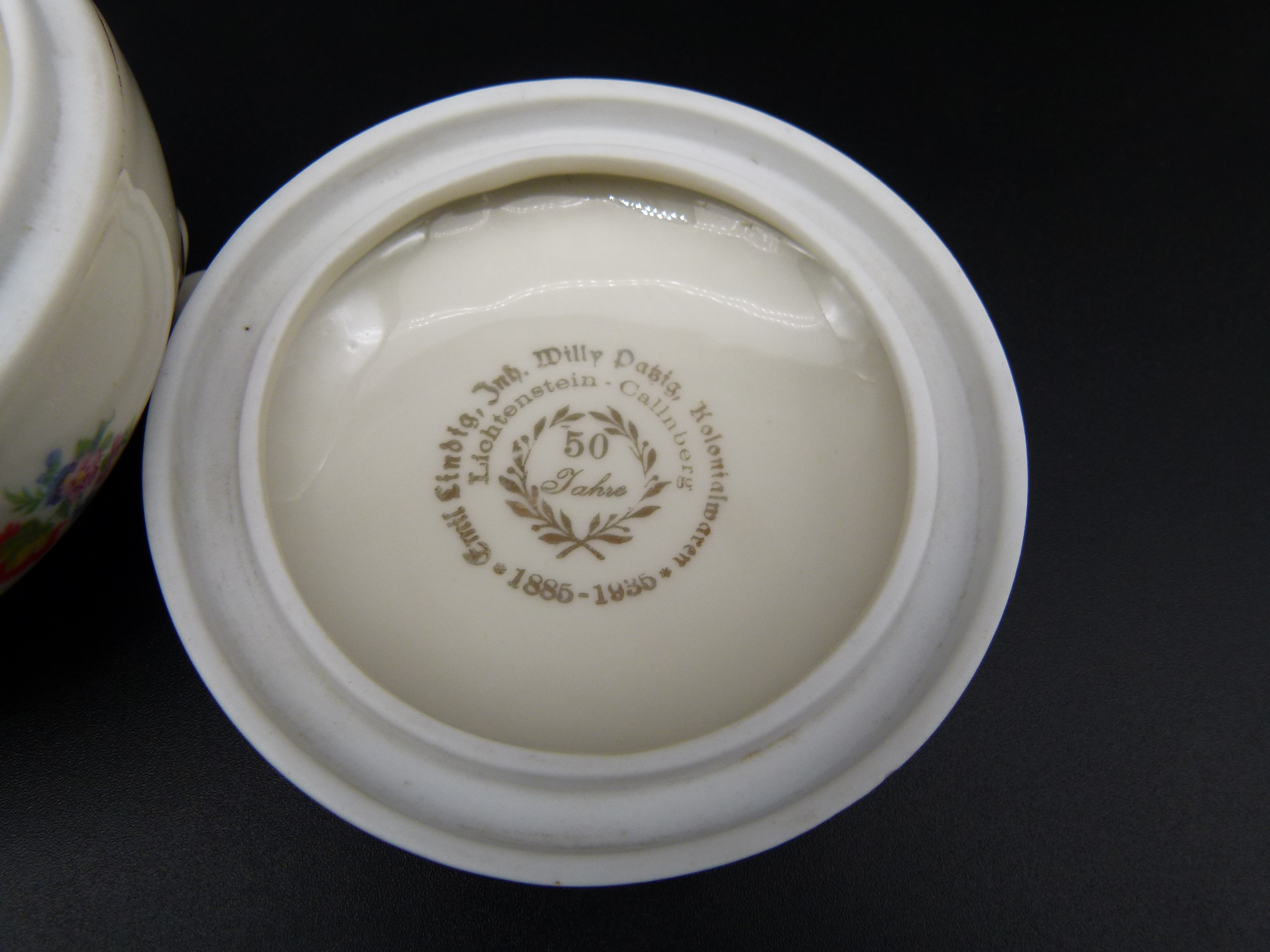 Deckeldose Kolonialwaren Lichtenstein Callenberg