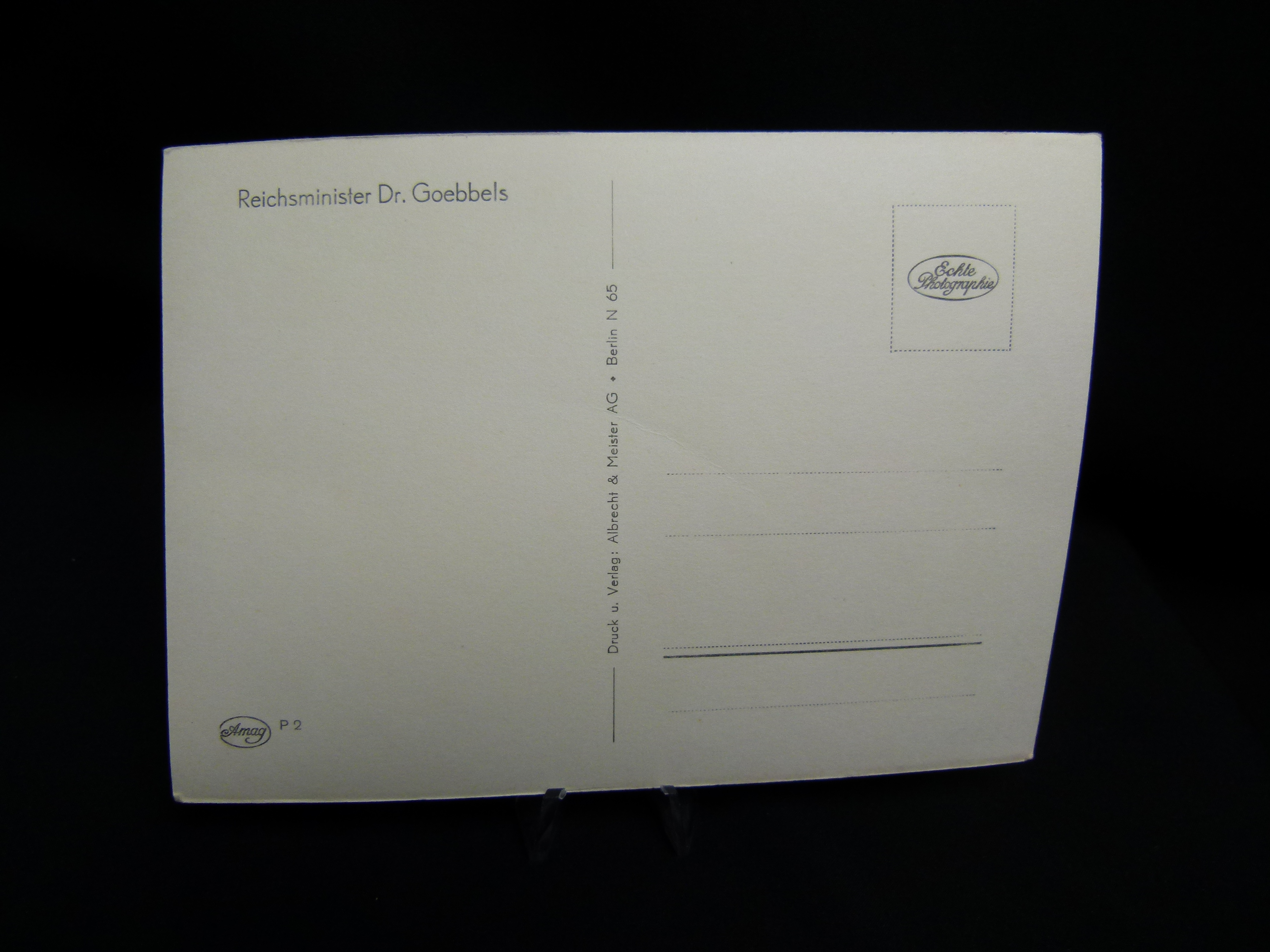 Propagandakarte Dr. J. Goebbels Proagandaminister