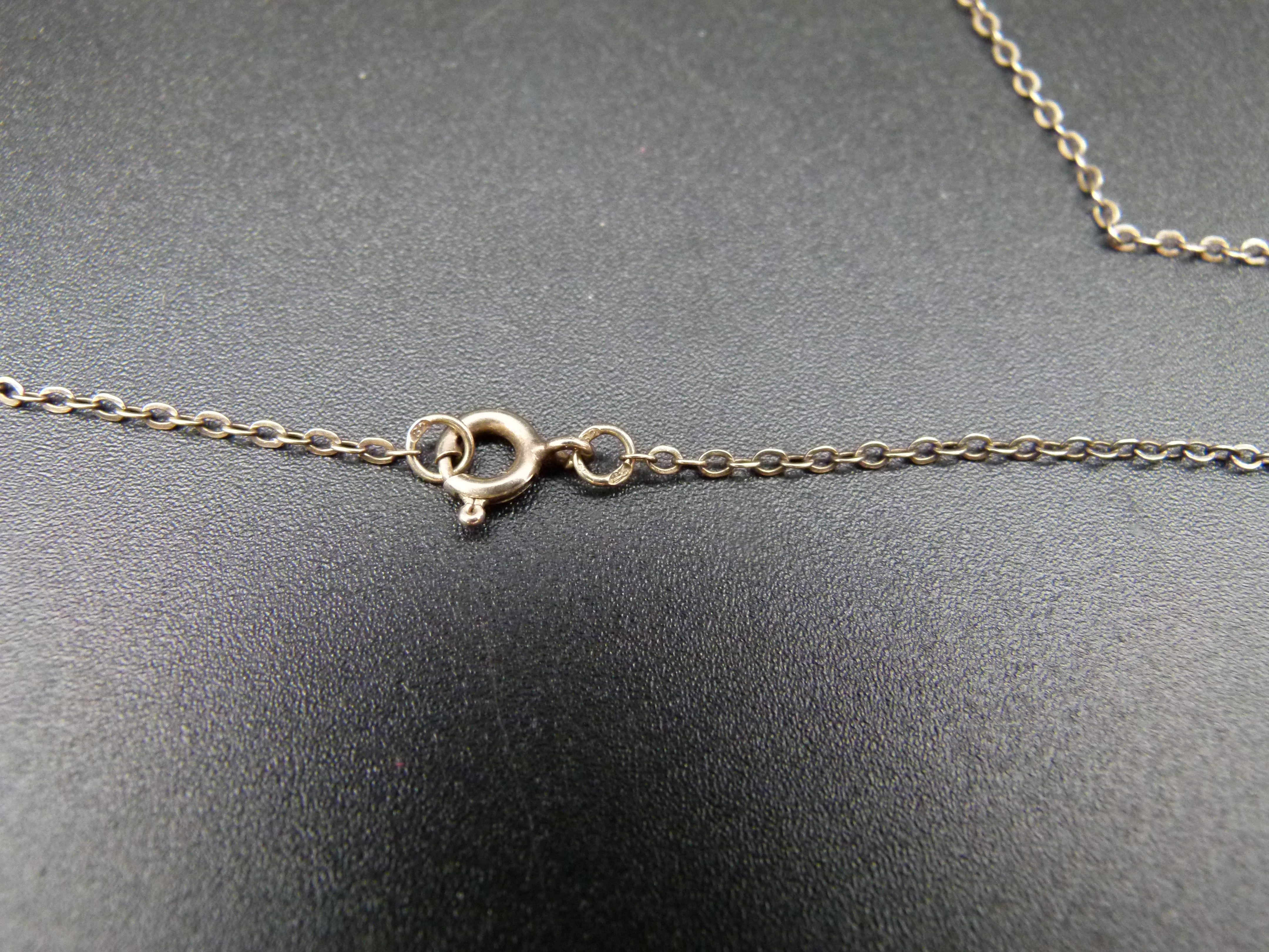 Jugendstil Collier Granate Hasenkopf G2 Punze