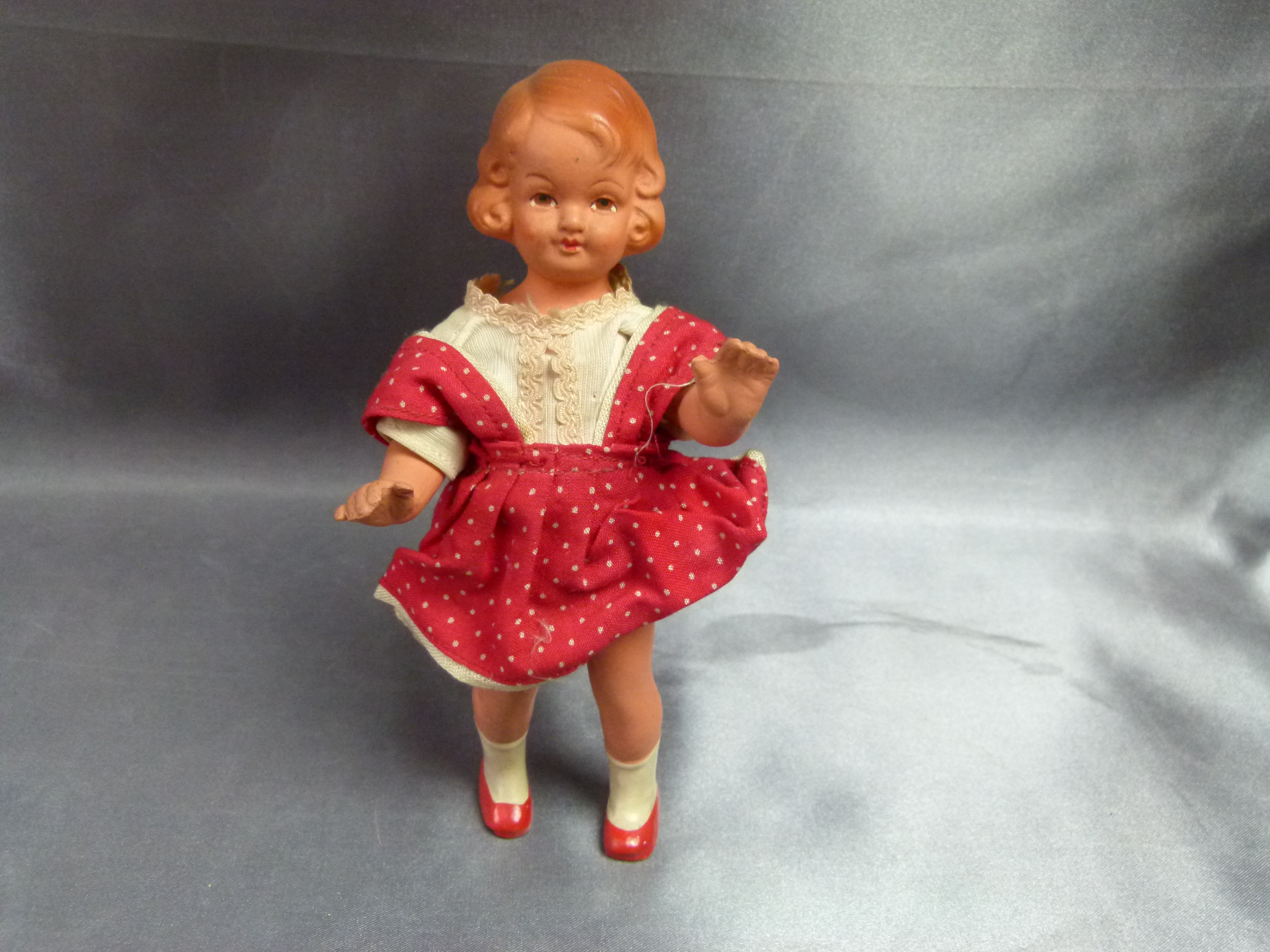 Antike Porzellanpuppe 18 cm unmarkiert 