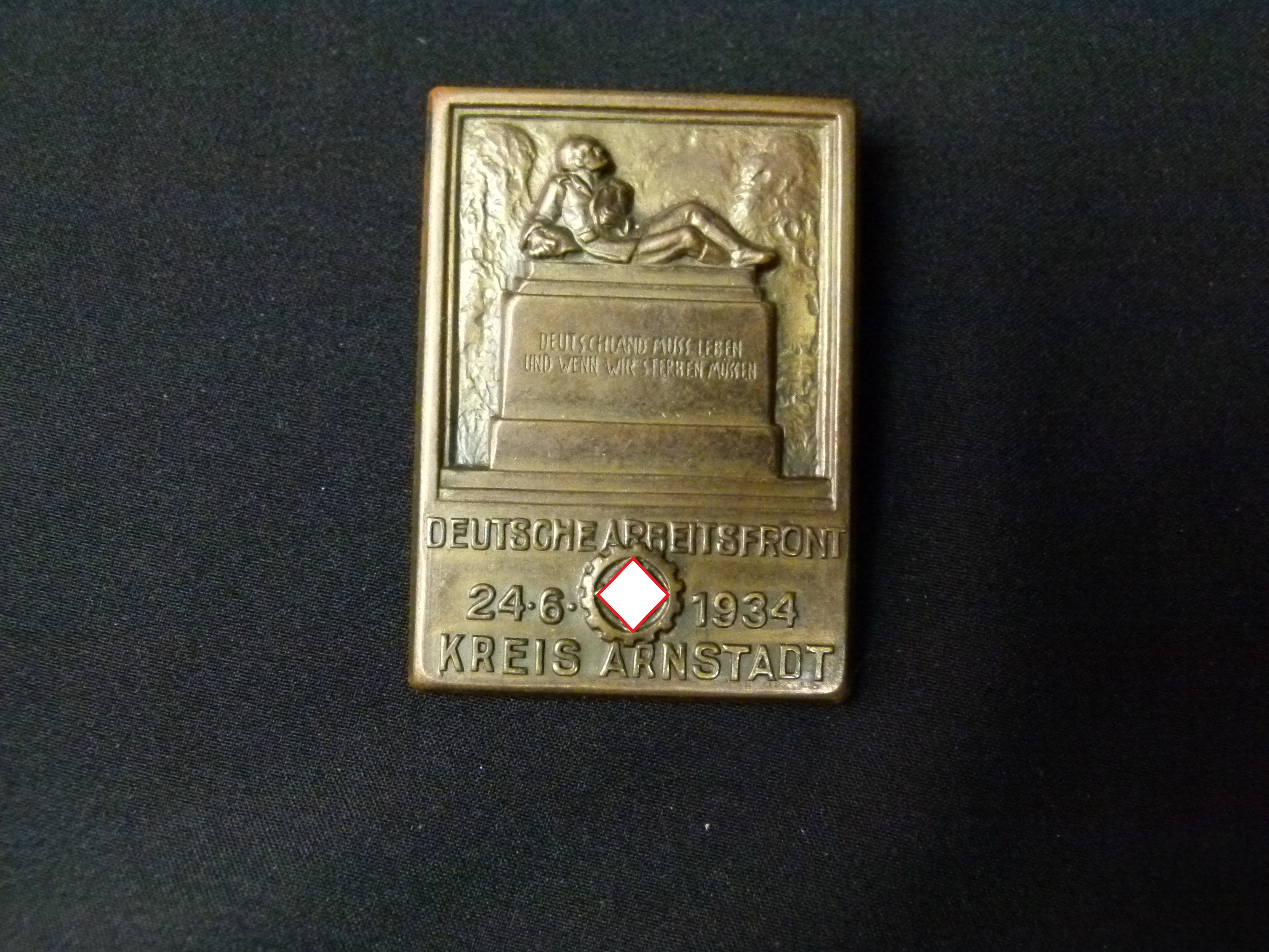 Abzeichen Deutsche Arbeitsfront Kreis Arnstadt 1934