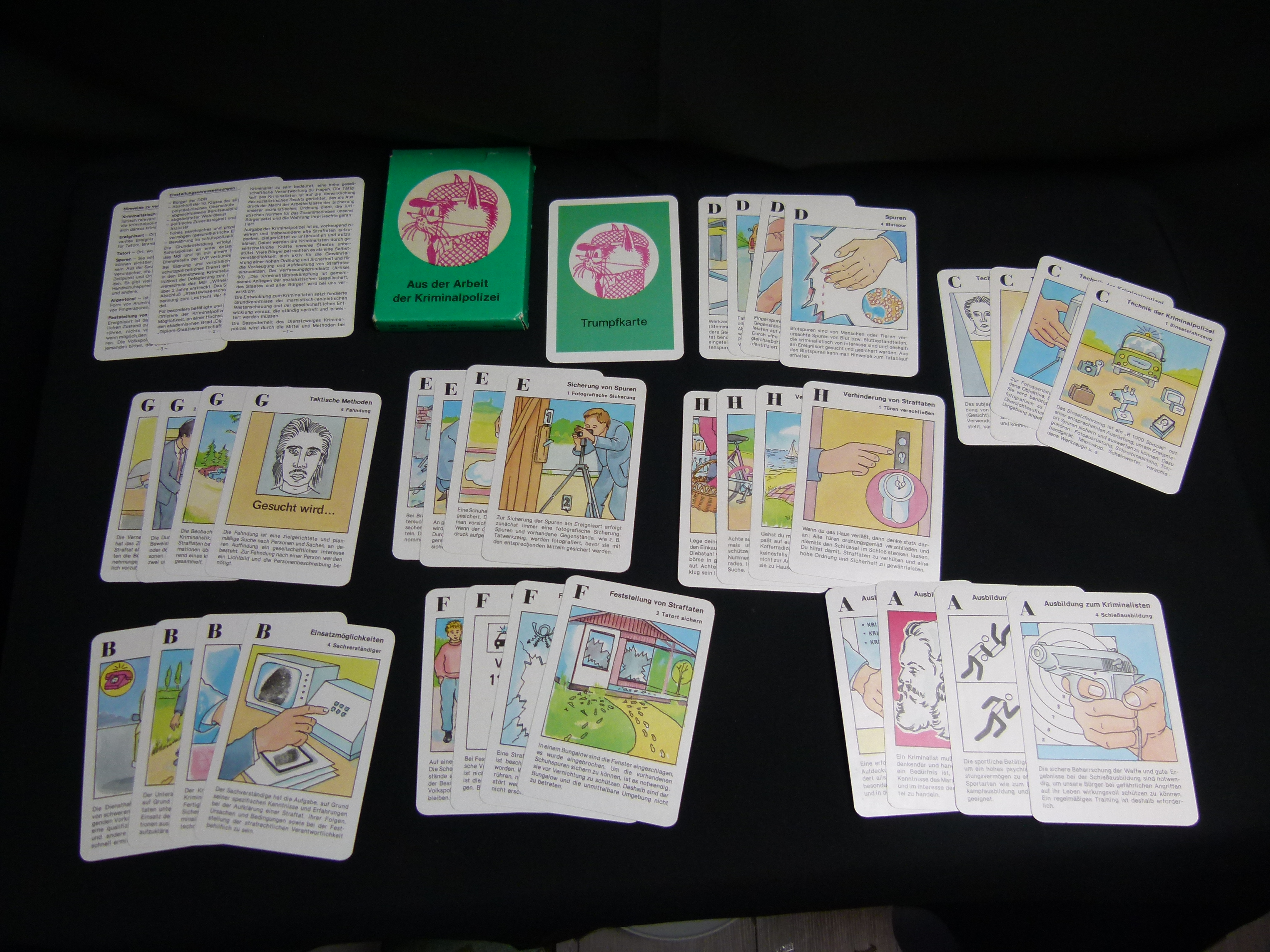 DDR Kartenspiel Aus der Arbeit der Kriminalpolizei