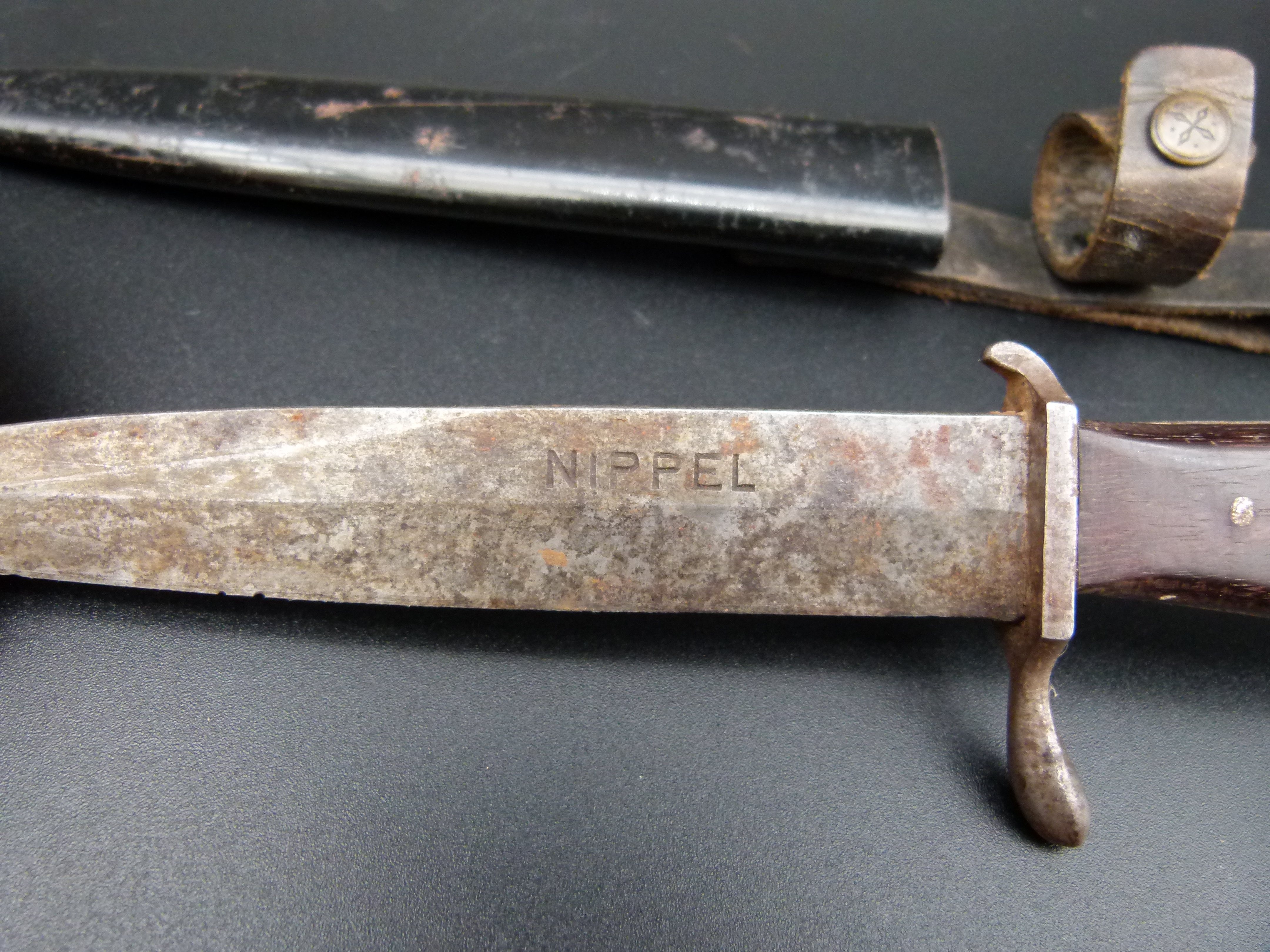 Grabendolch WK1 Hersteller Nippel mit Scheide