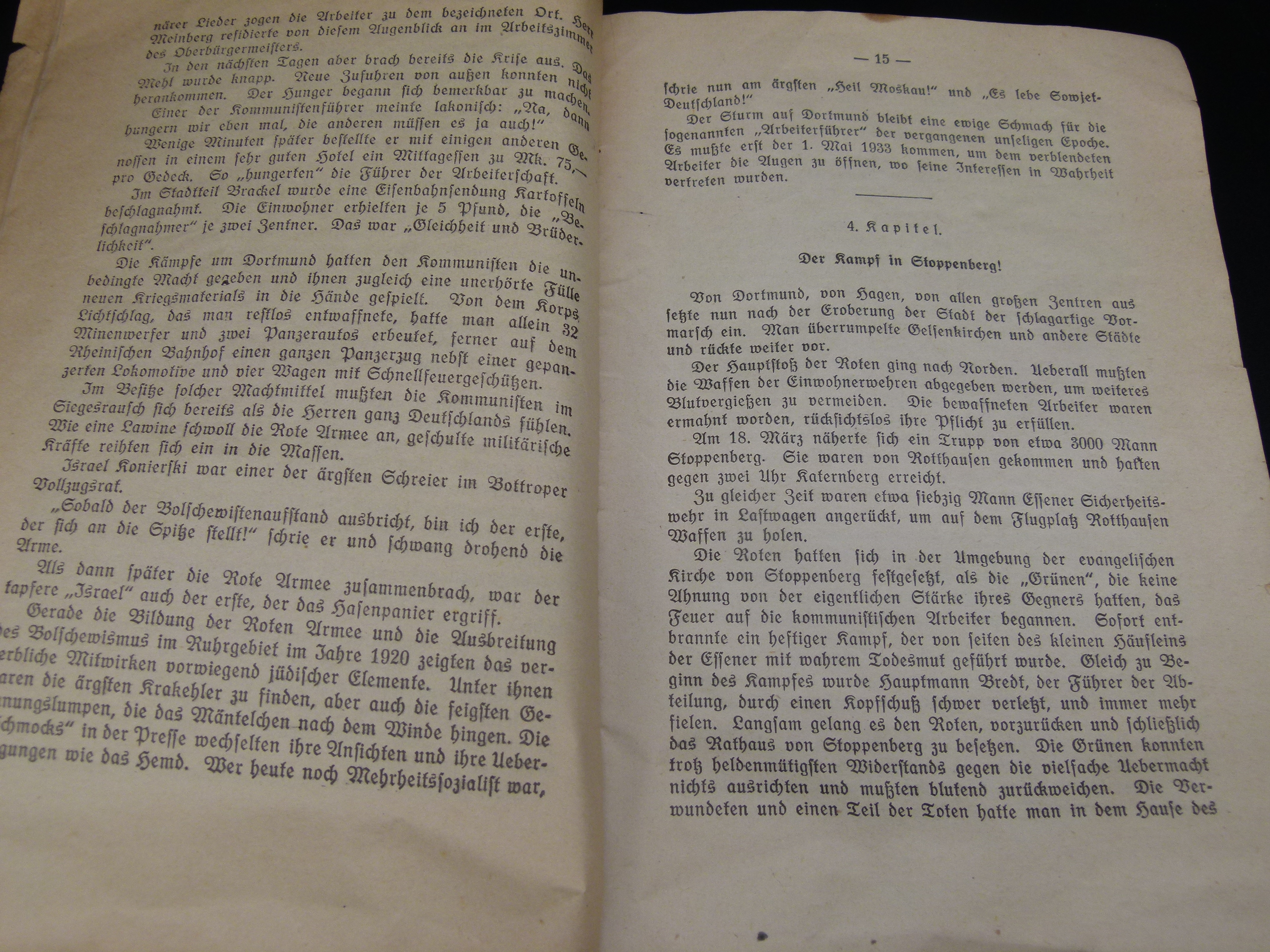 Die Fahne hoch Rote Fahne im Ruhrgebiet NS Schrift