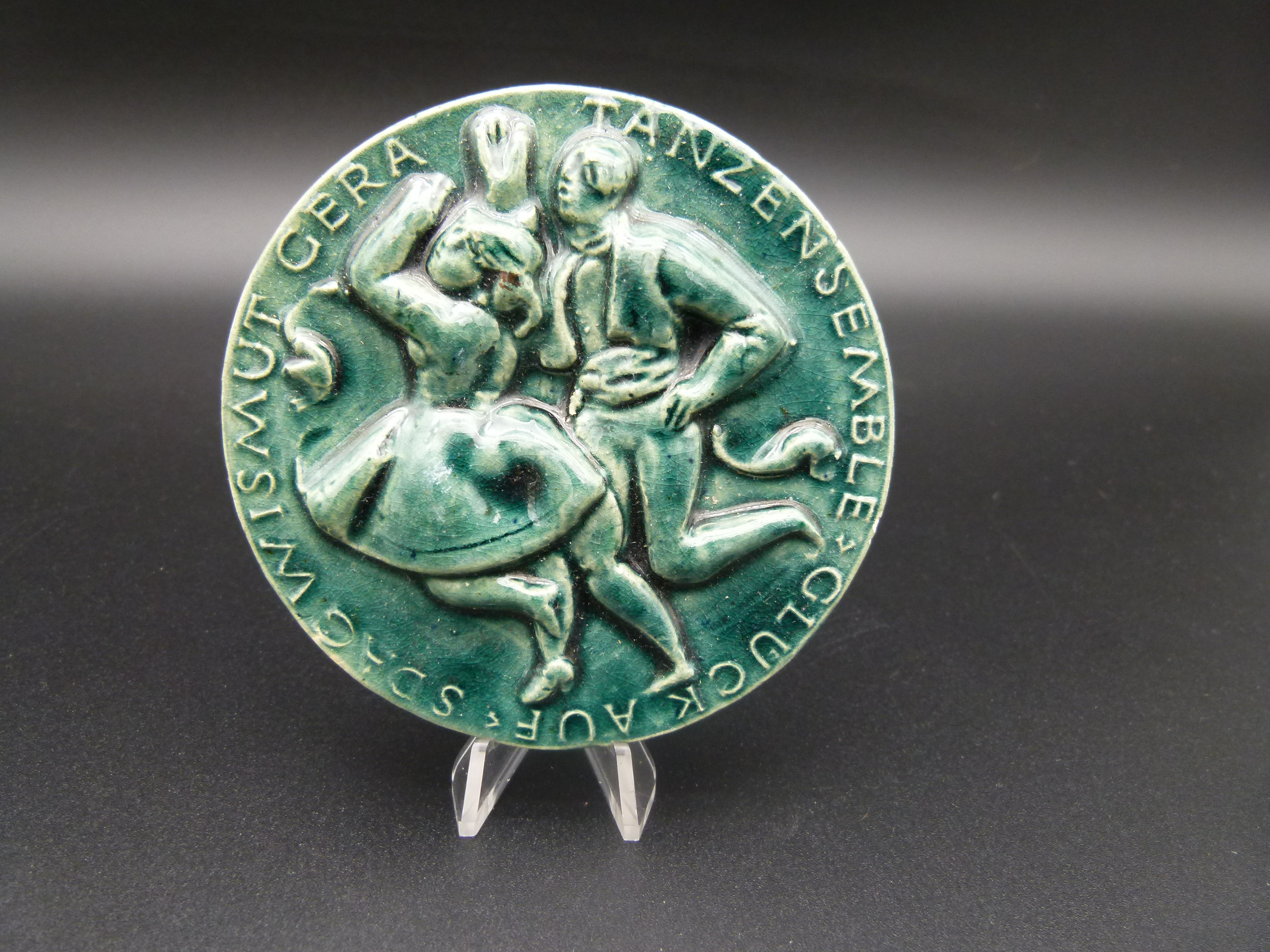 Plakette SDAG Wismut Gera Tanzensemble 1983 