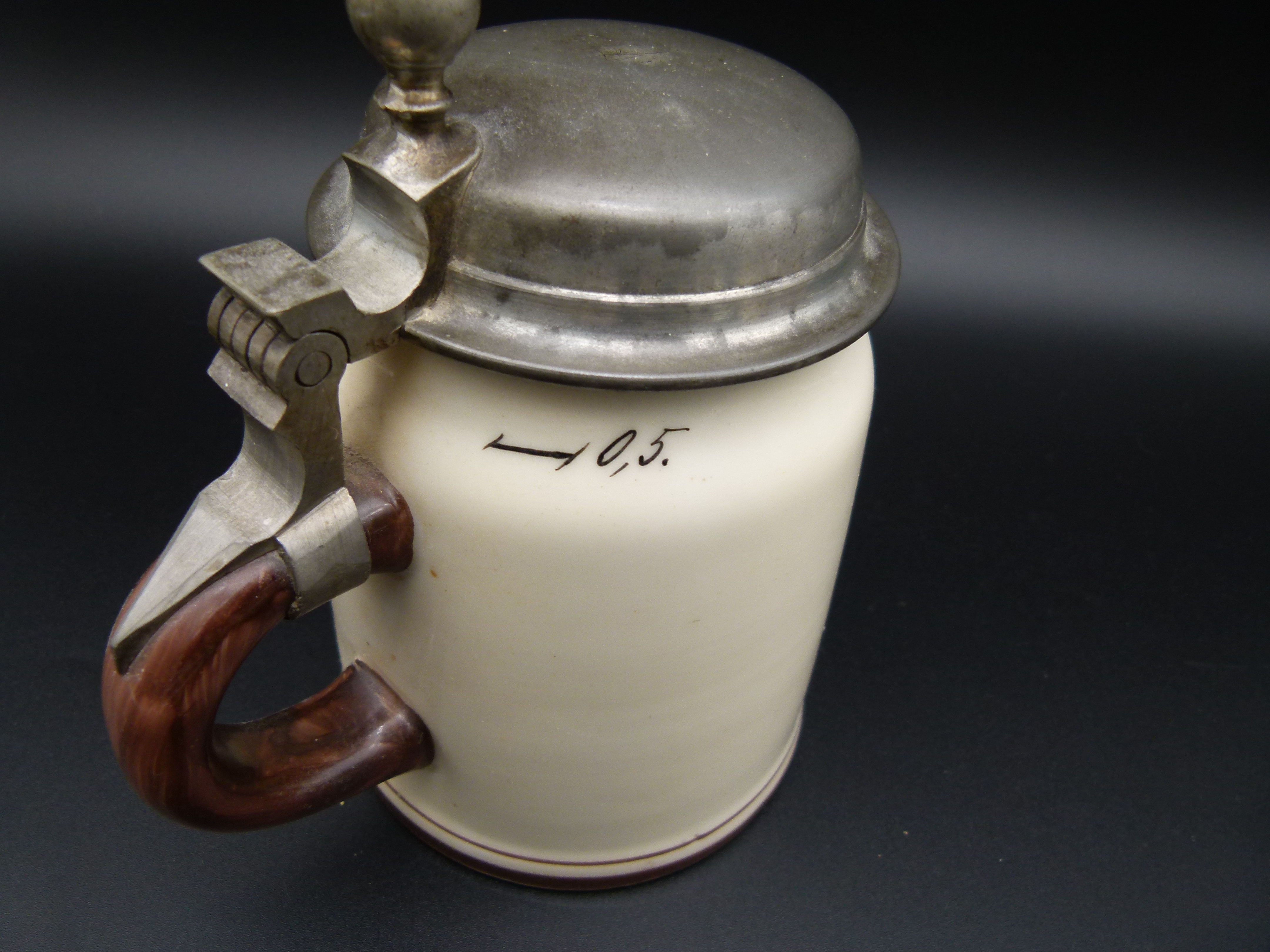 Antiker Bierkrug Glueck Auf Ausstellung 1906 Zwickau