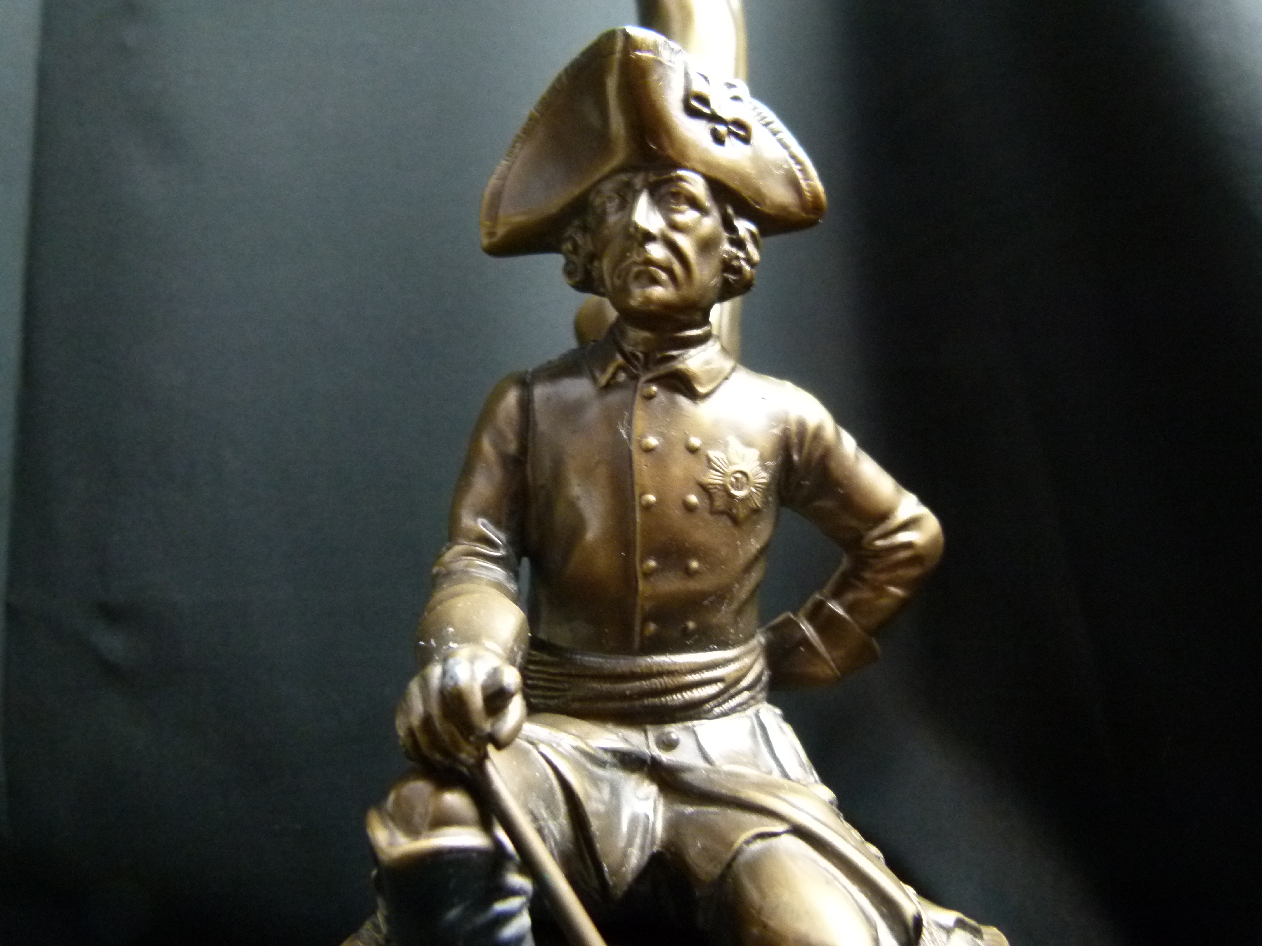 Große antike Schreibtischlampe Alter Fritz 