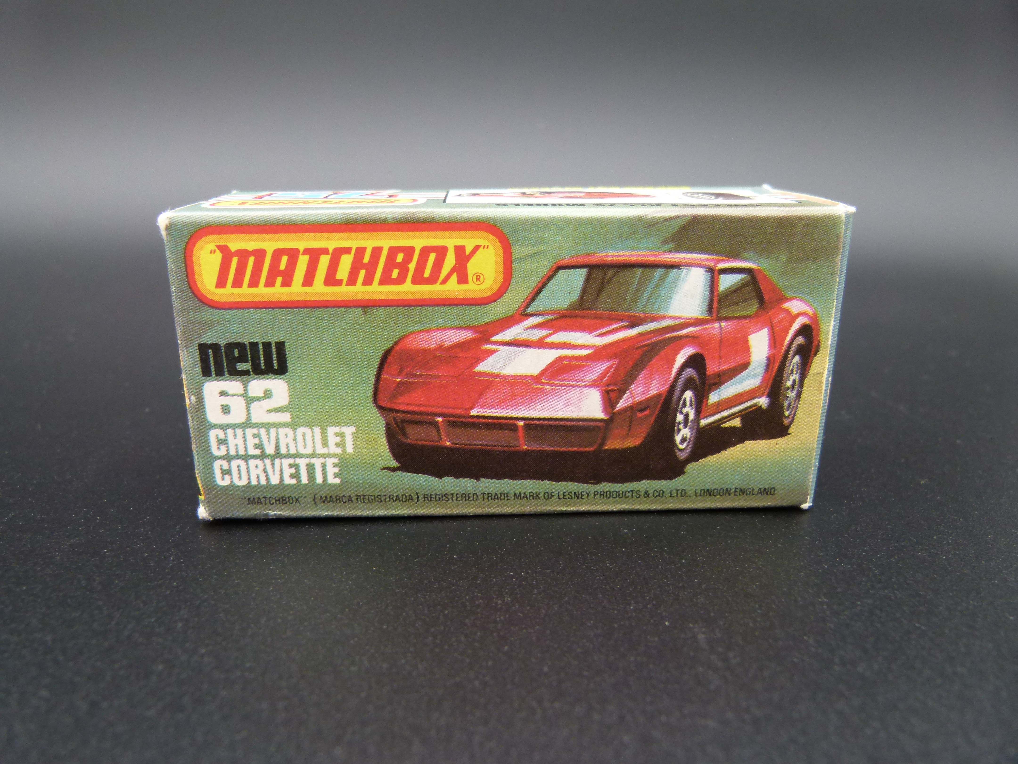  Original Karton Matchbox 62 Chevrolet Corvette 