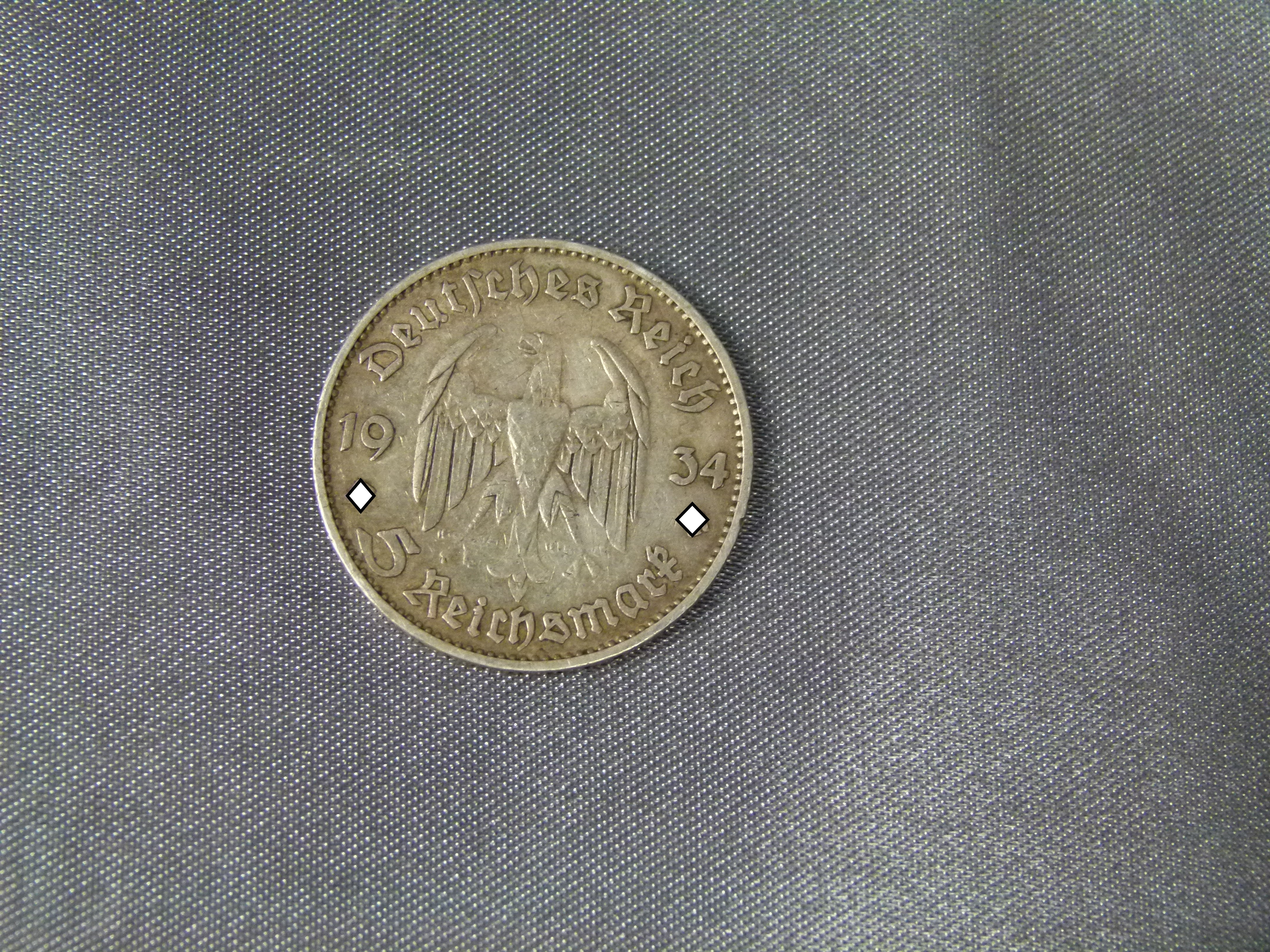 5 Reichsmark Garnisionskirche 1934 silber Münze 