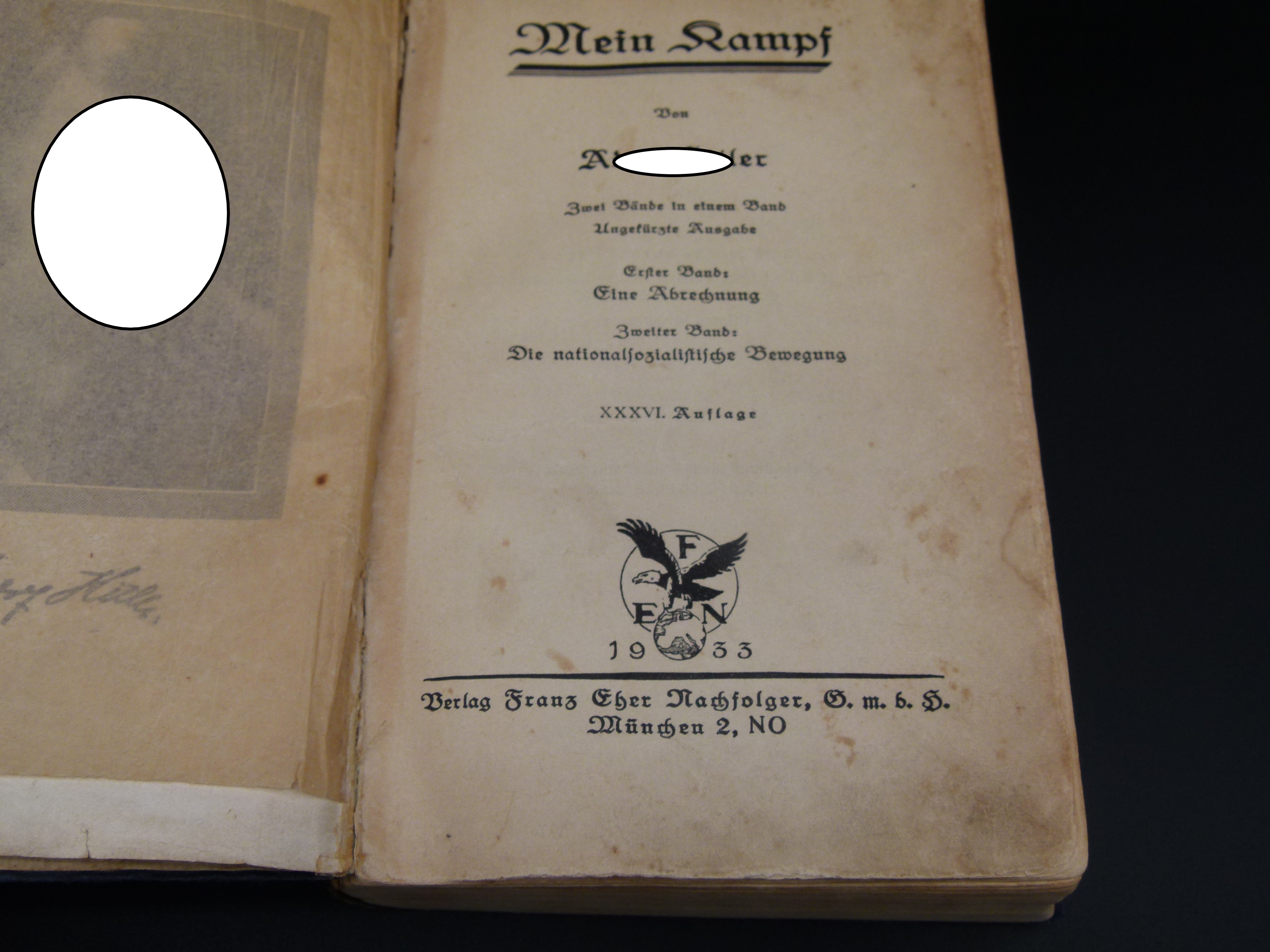 Original Volksausgabe Adolf Hitler Mein Kampf 