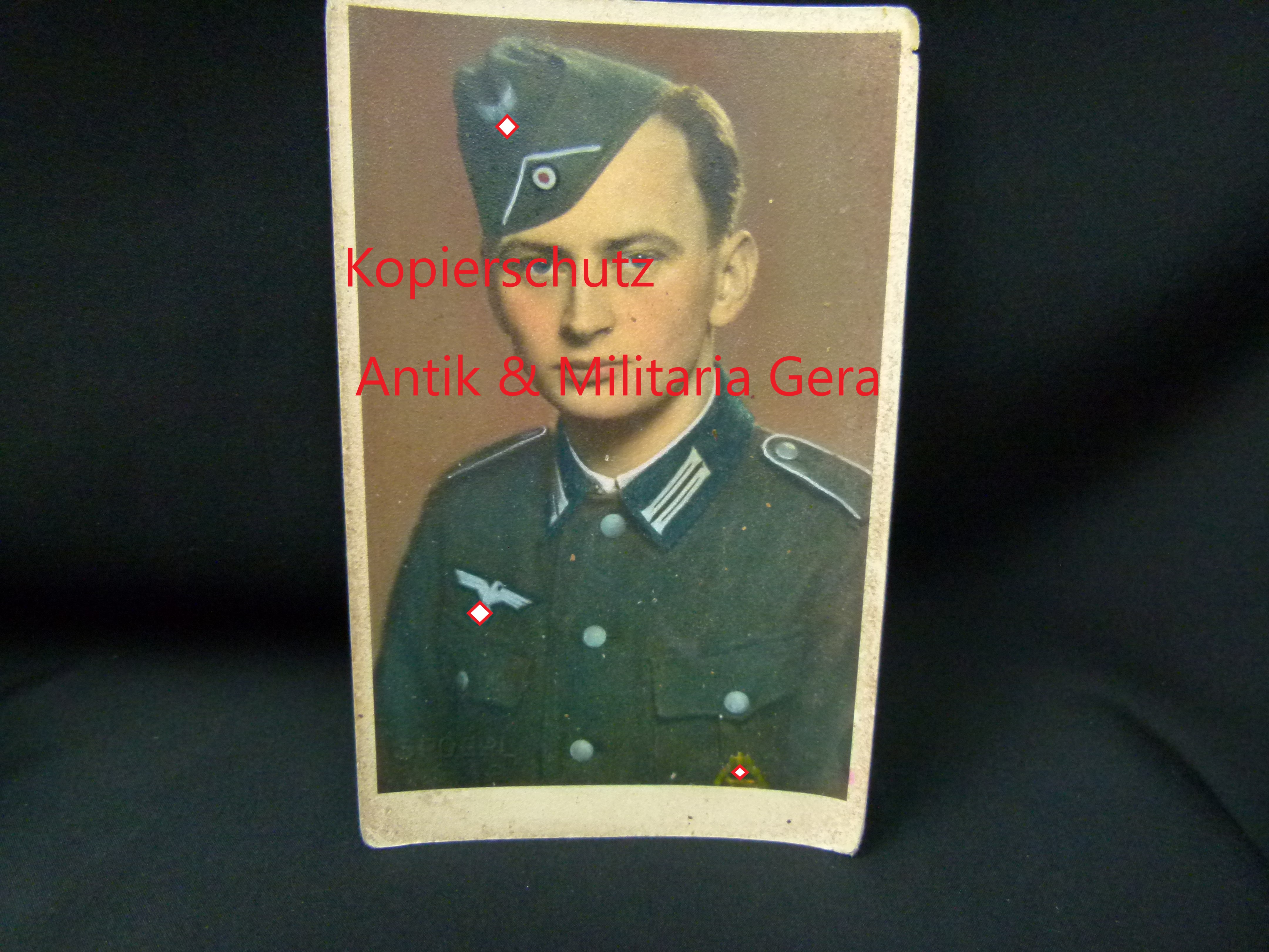 Coloriertes Portrait Wehrmacht Soldat PKA bronce