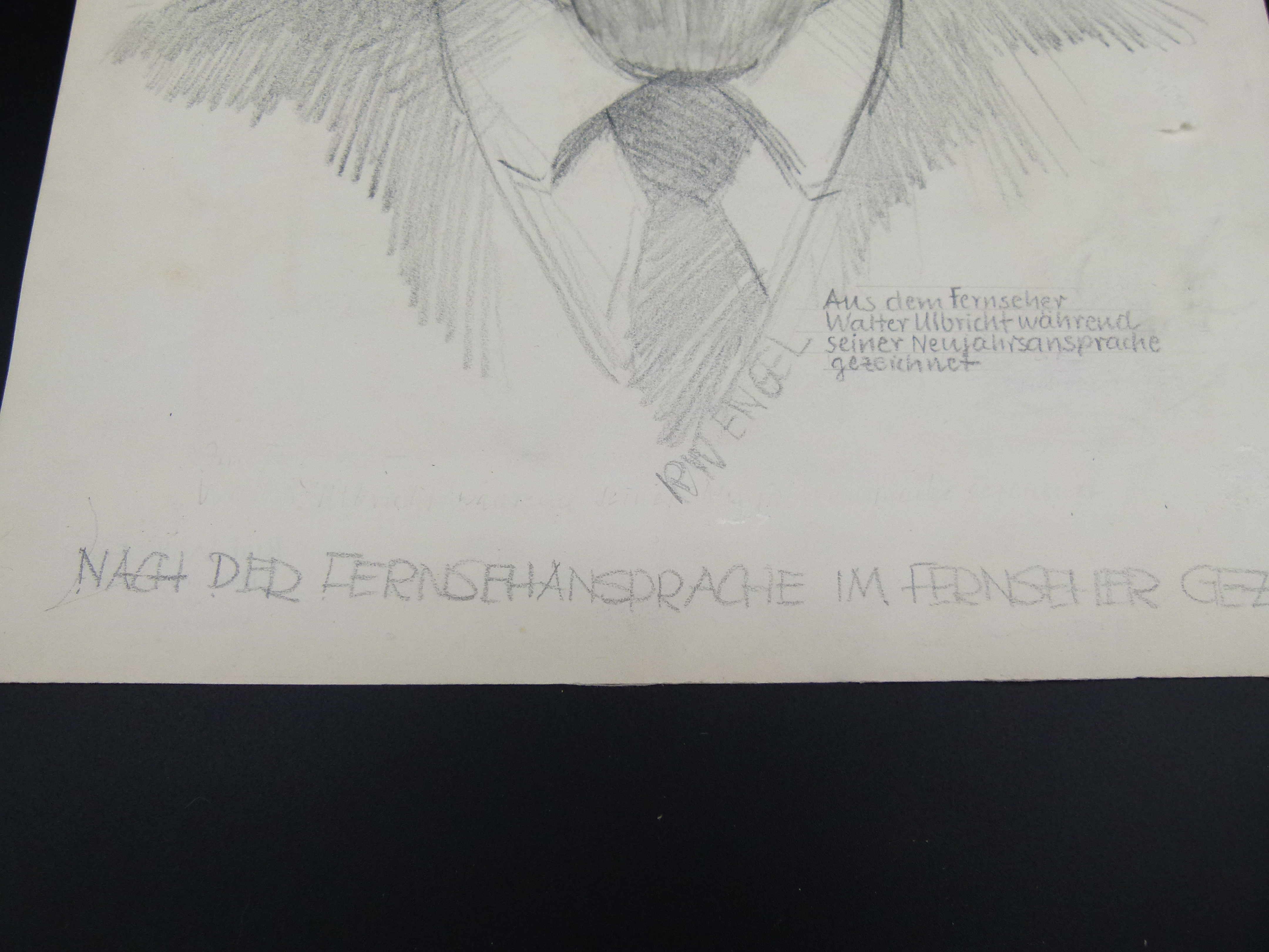 Zeichnung Walter Ulbricht Rudolf Wilhelm Engel