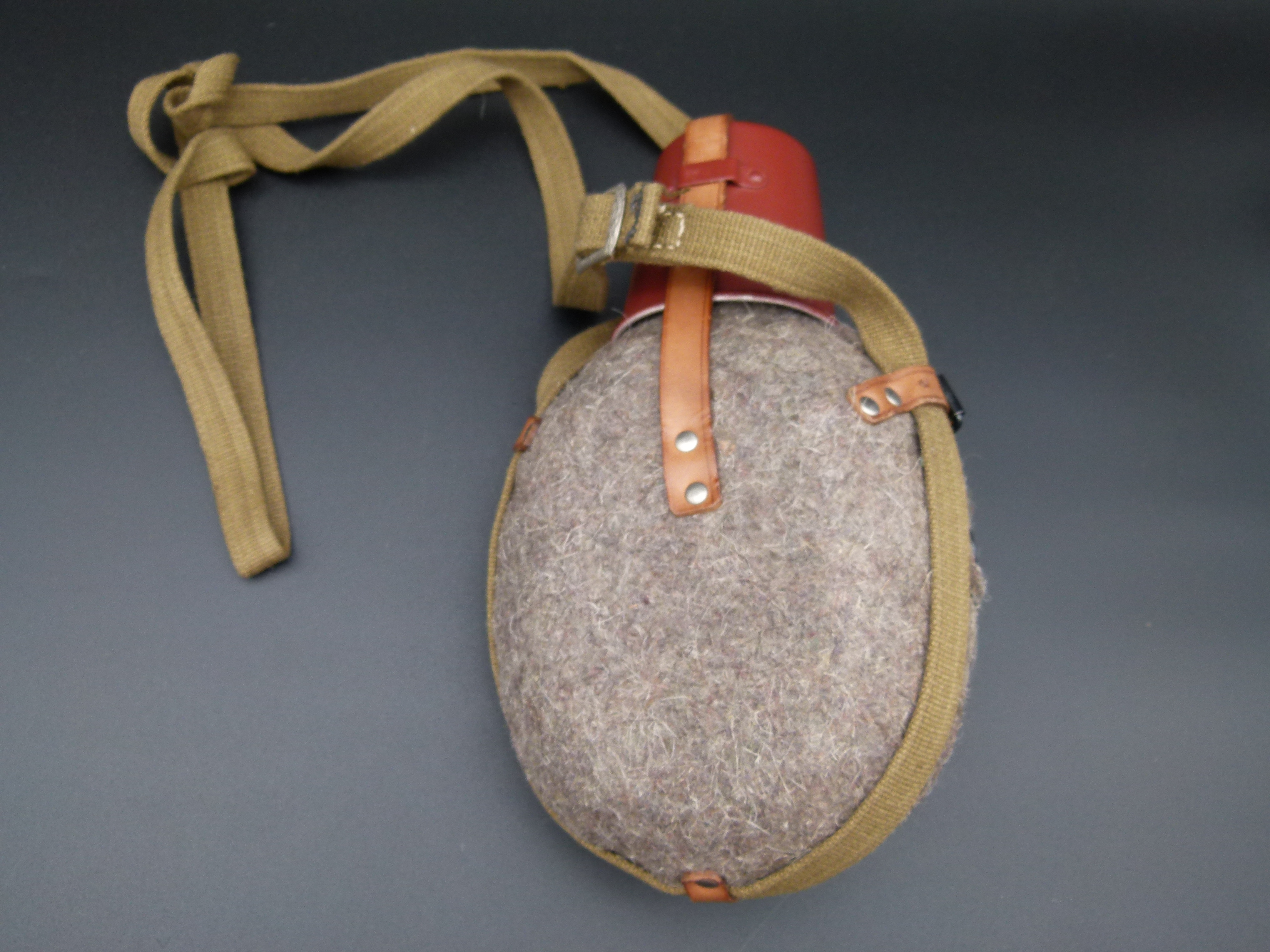 Fruehe KVP HVA Trinkflasche mit Bezug und Riemen