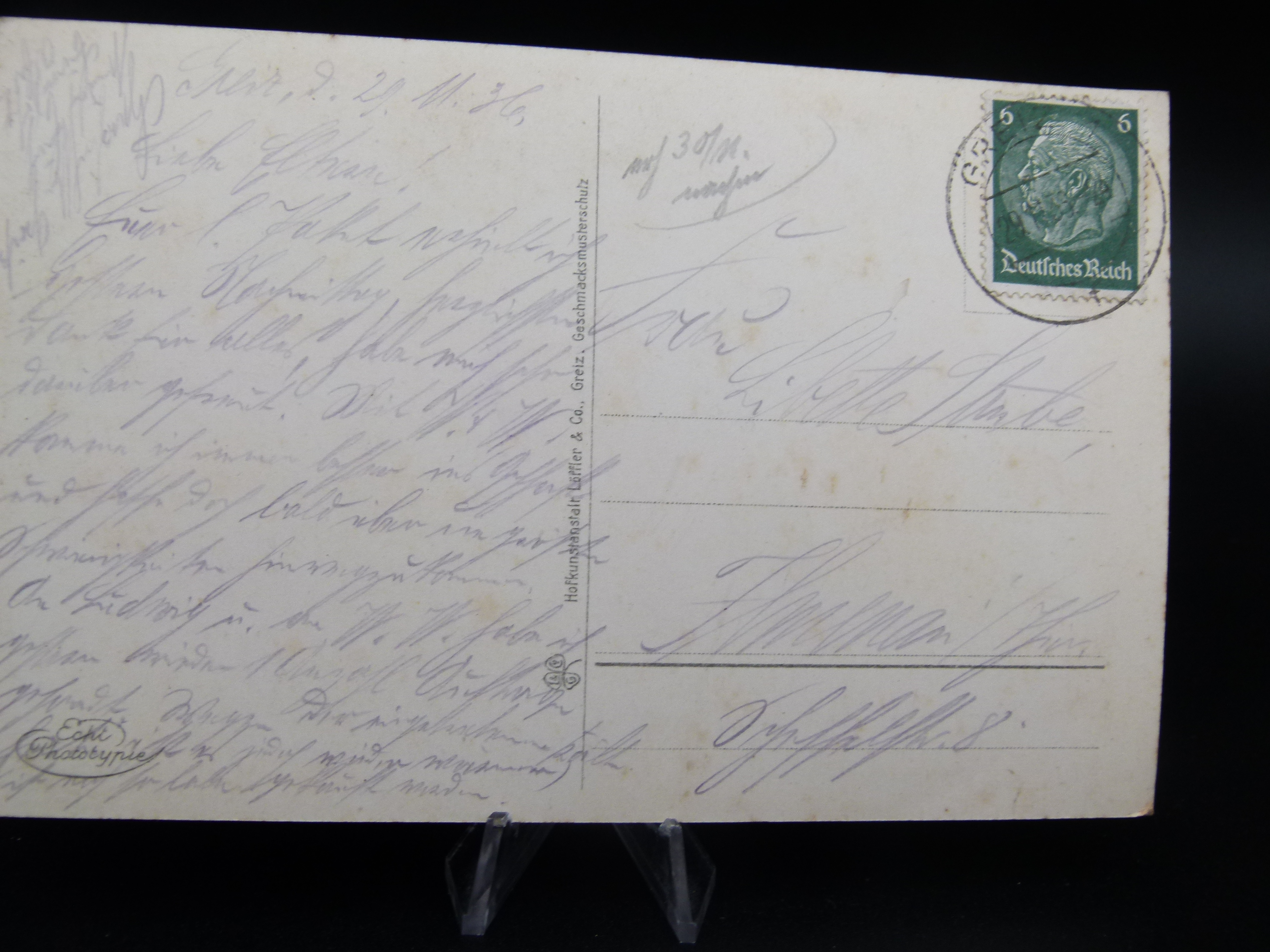 AK Hotel Fuersten Keller Greiz Ansichtskarte gelaufen