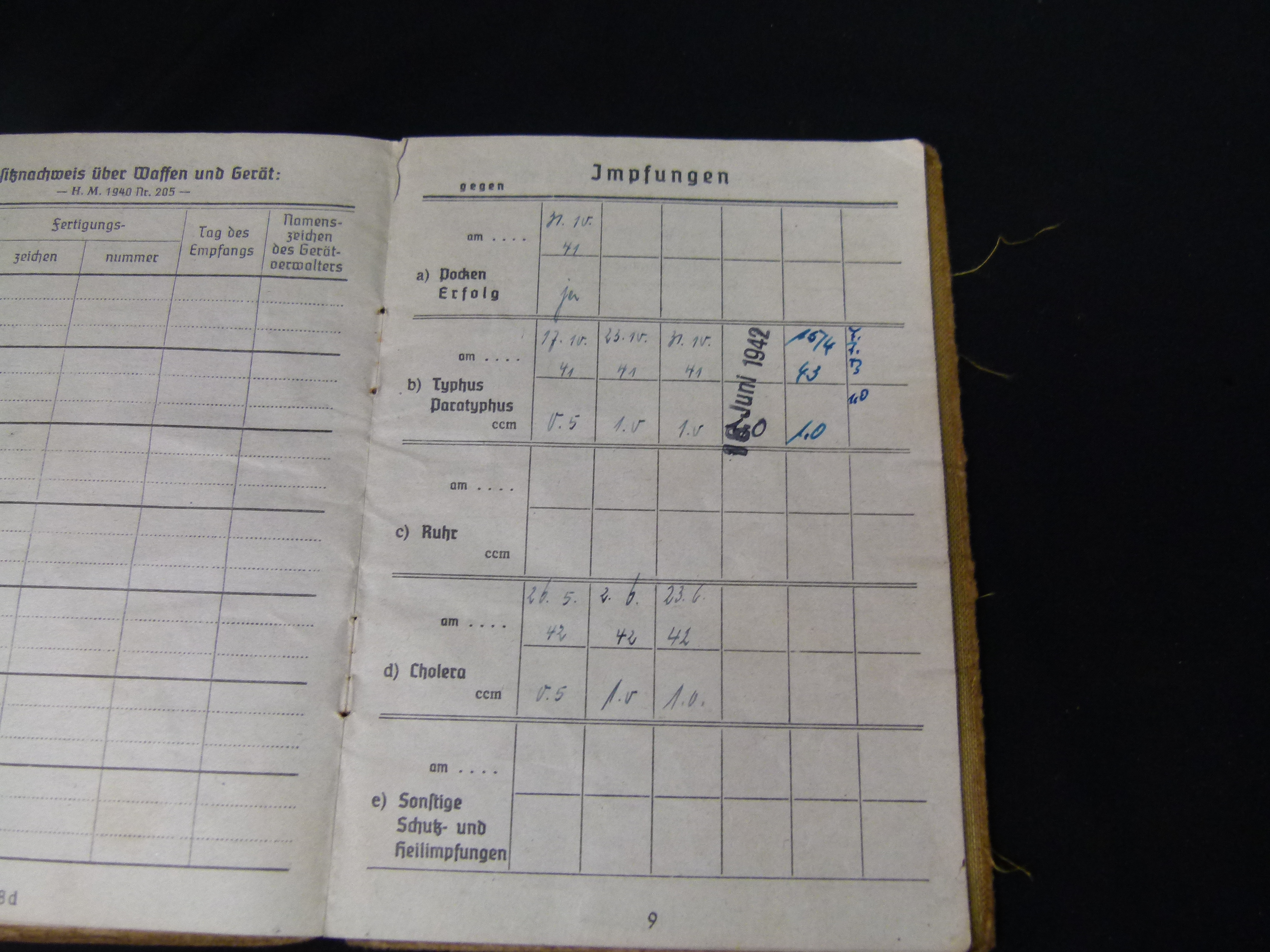 Soldbuch Panzer Aufklaerungs Abtlg. 190 Afrika