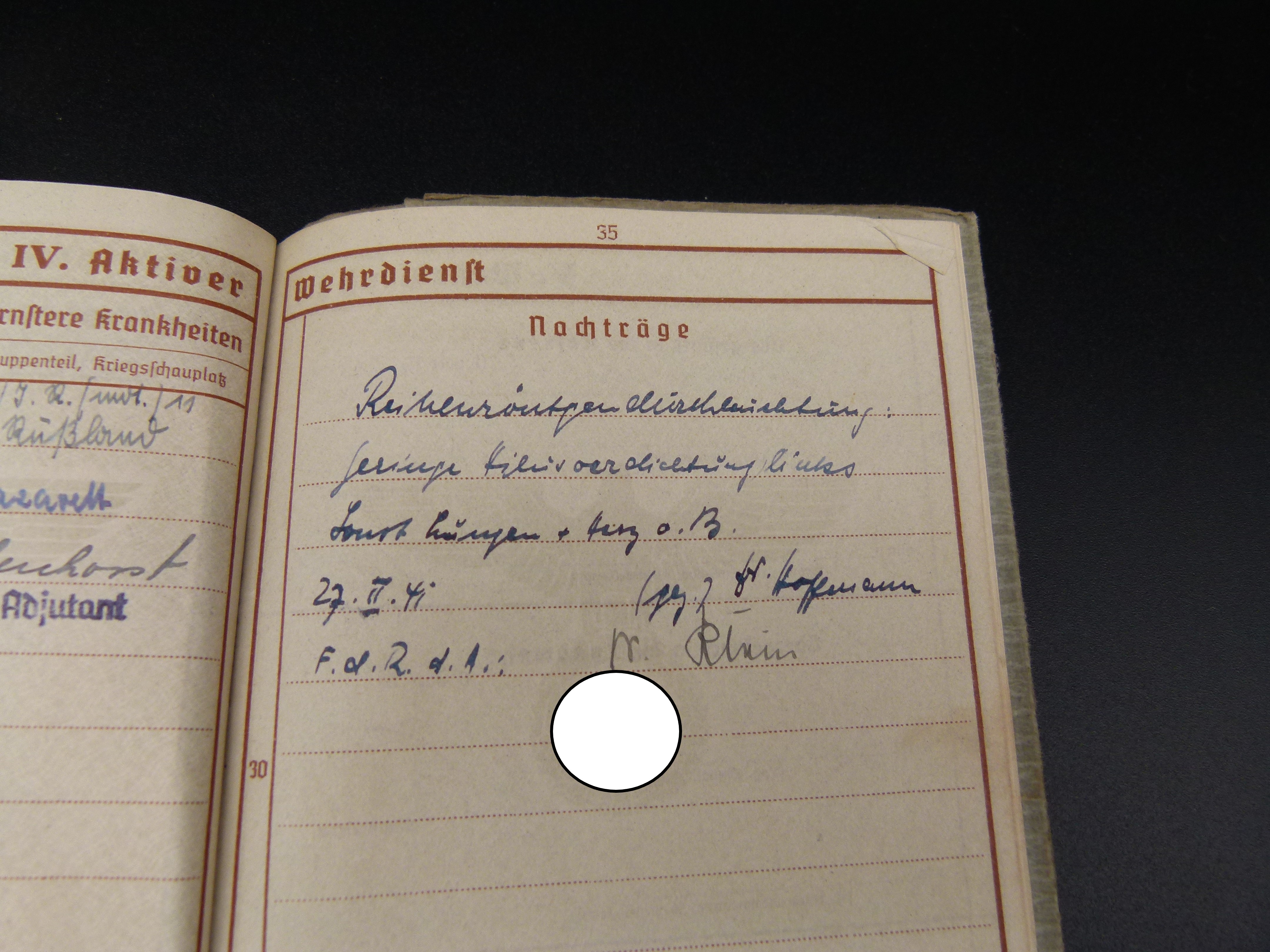 Wehrpaß Infanterie Reg. 11 Polen Frankreich Orden 