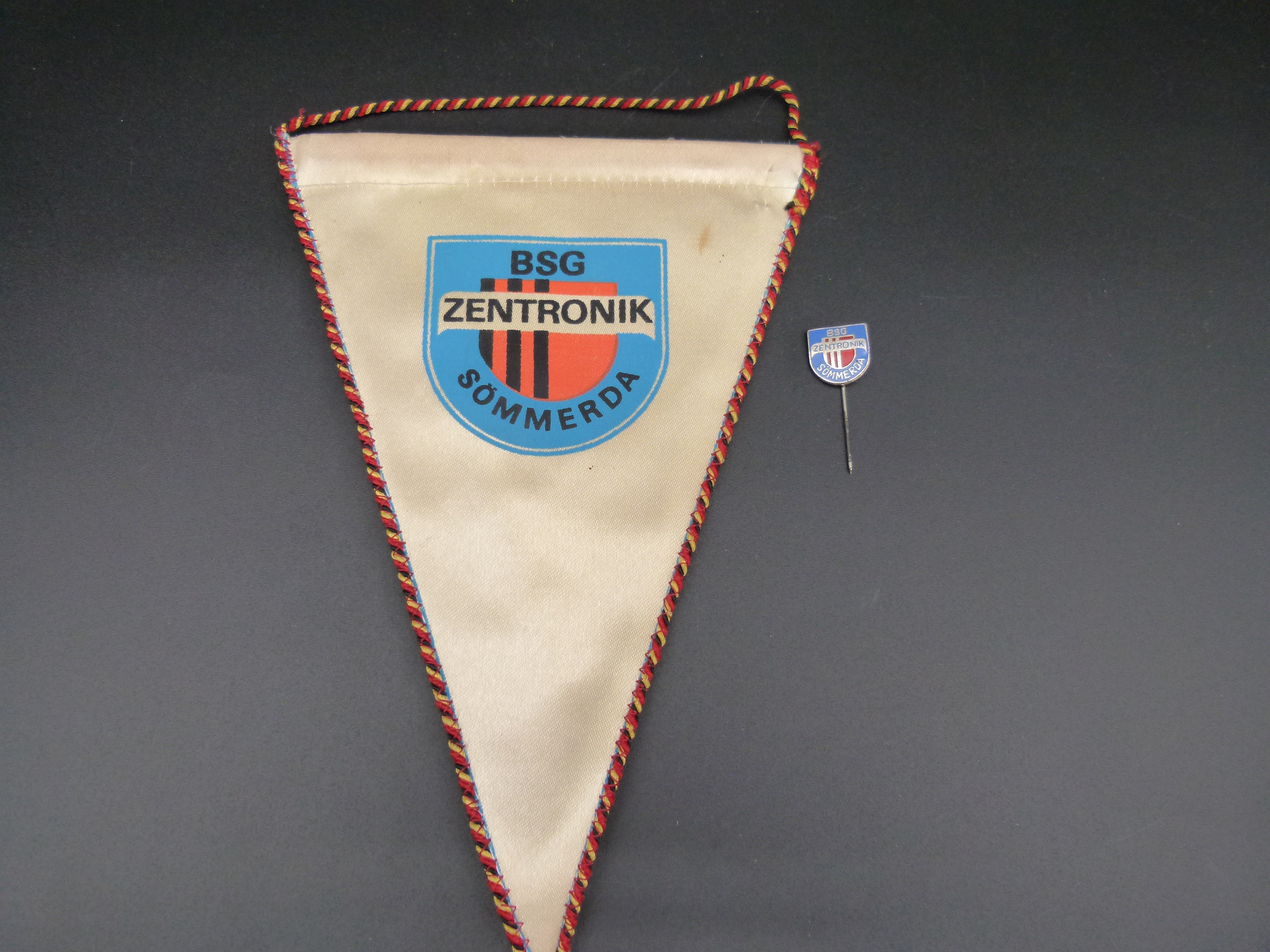 DDR Fußball Nadel Wimpel BSG Zentronik Soemmerda