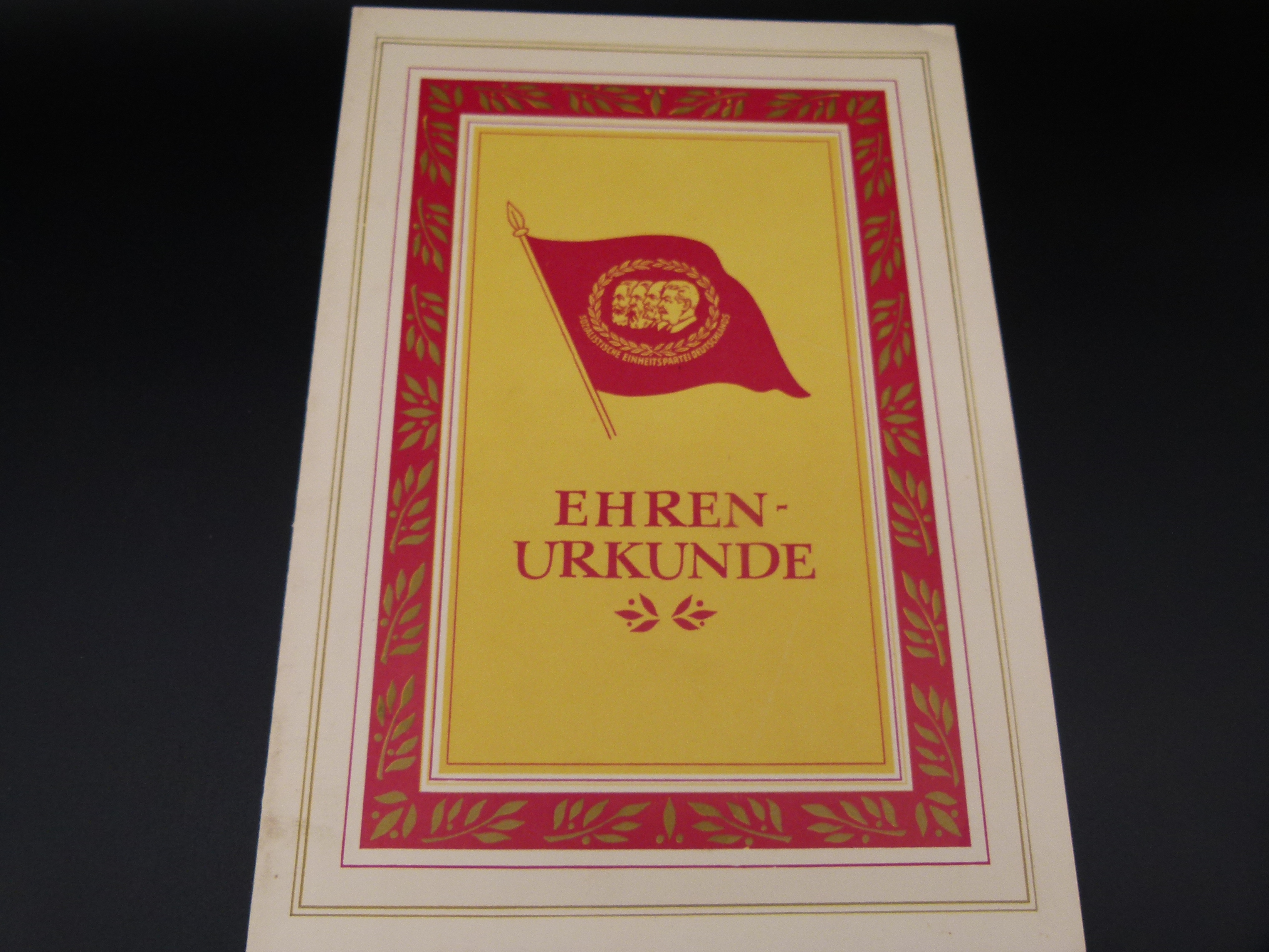 Seltene Gruppe 50er Jahre Partei Ehrenurkunden