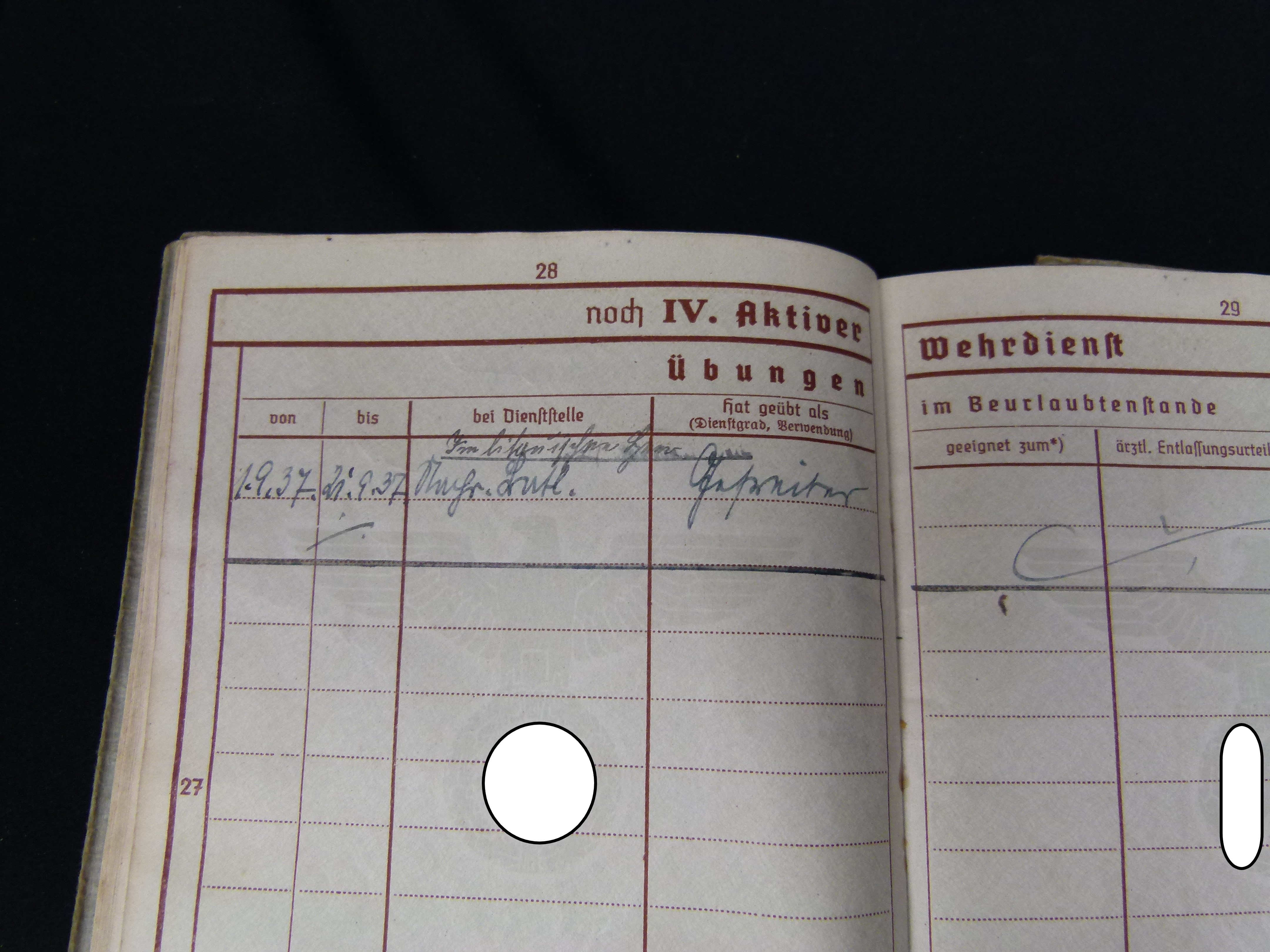 Wehrpaß Inf. Pz.-Jaeg. Ers. Komp. 491Litauer Memel