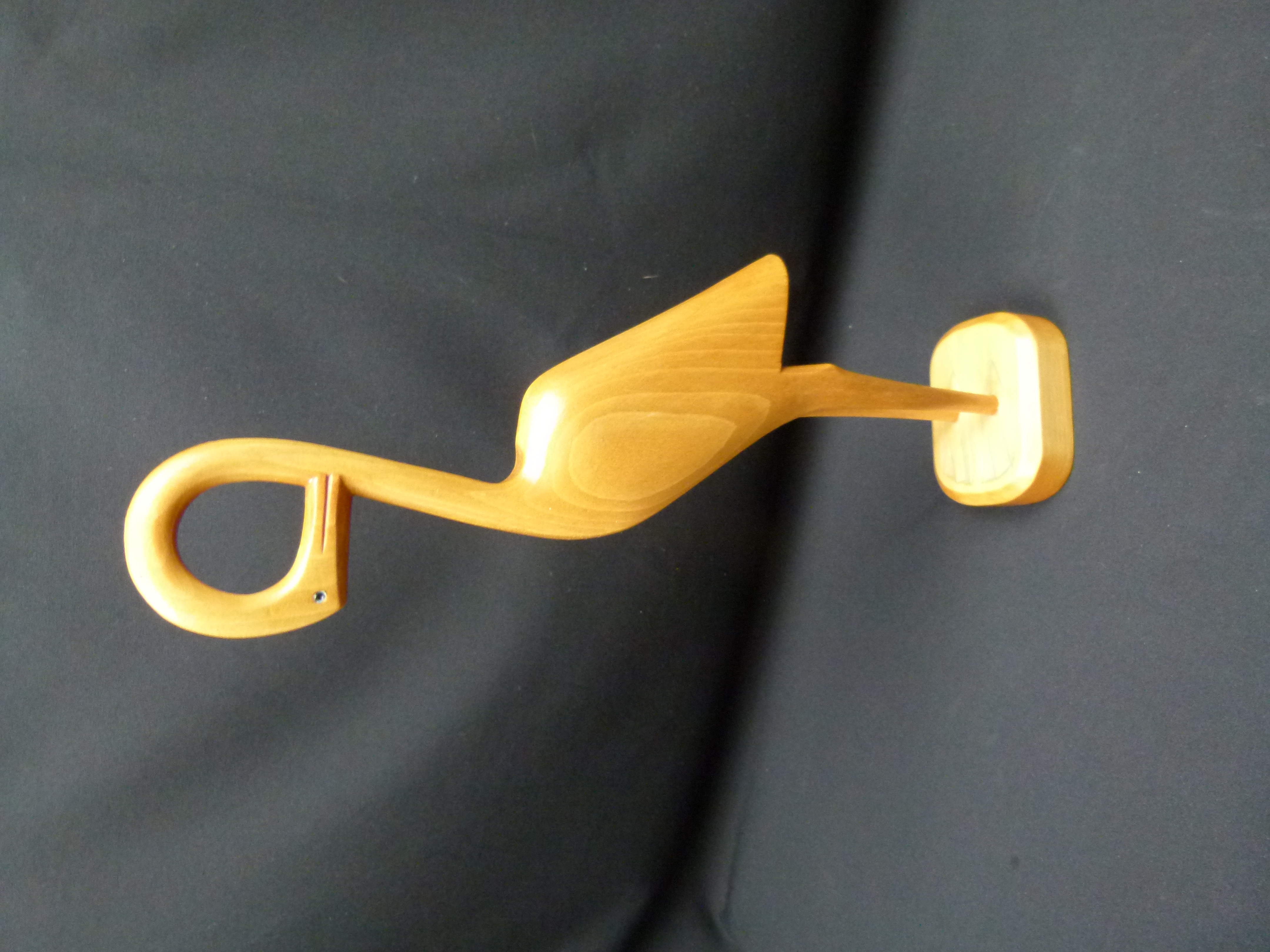 DDR Mid-Century Kranich aus Holz