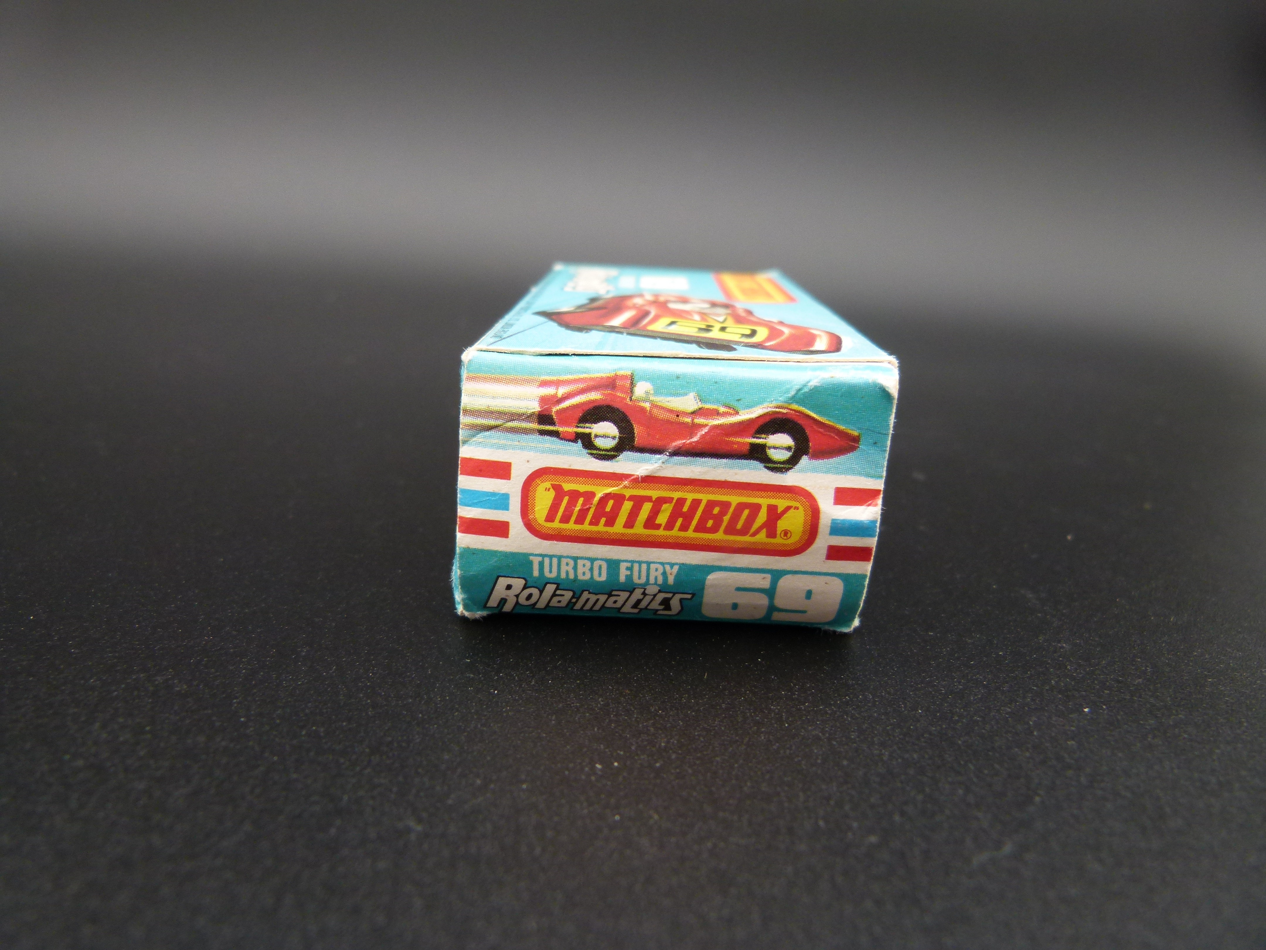  Original Karton Matchbox 69 Turbo Fury Rola Matics