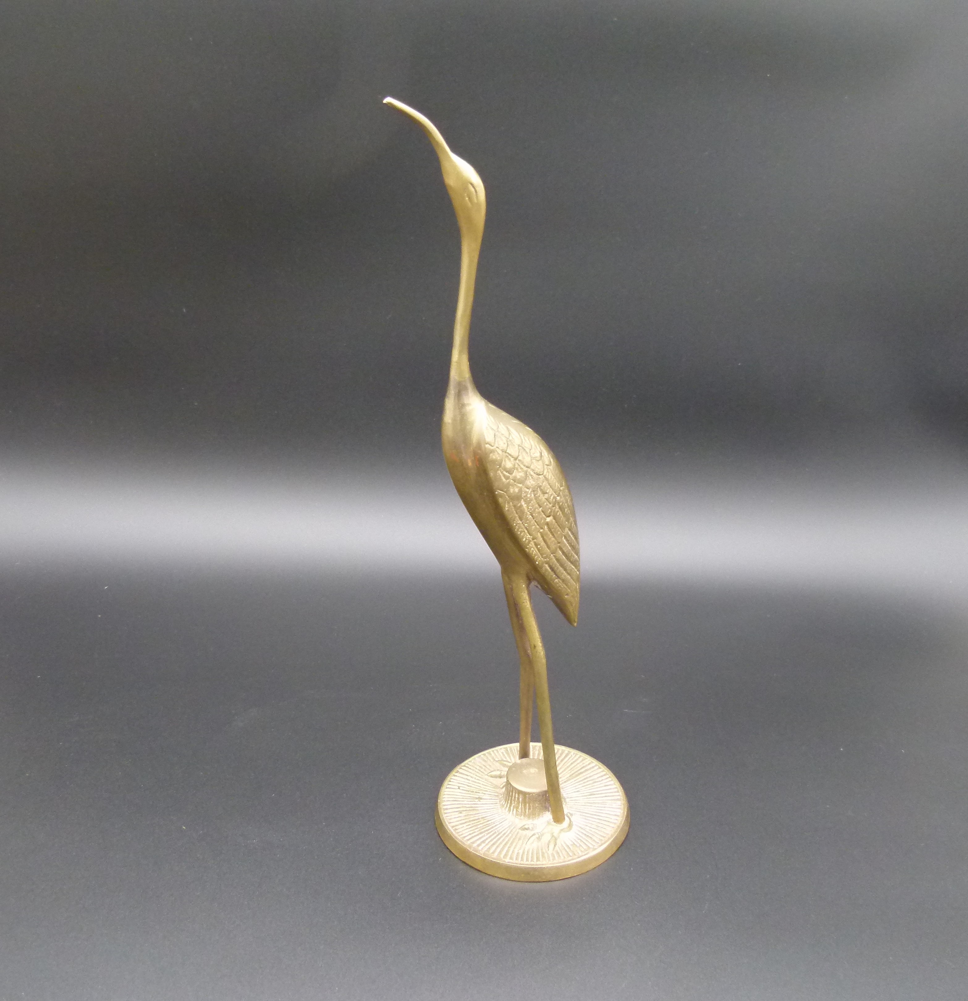 Mid Century Design Messing Kranich 30cm