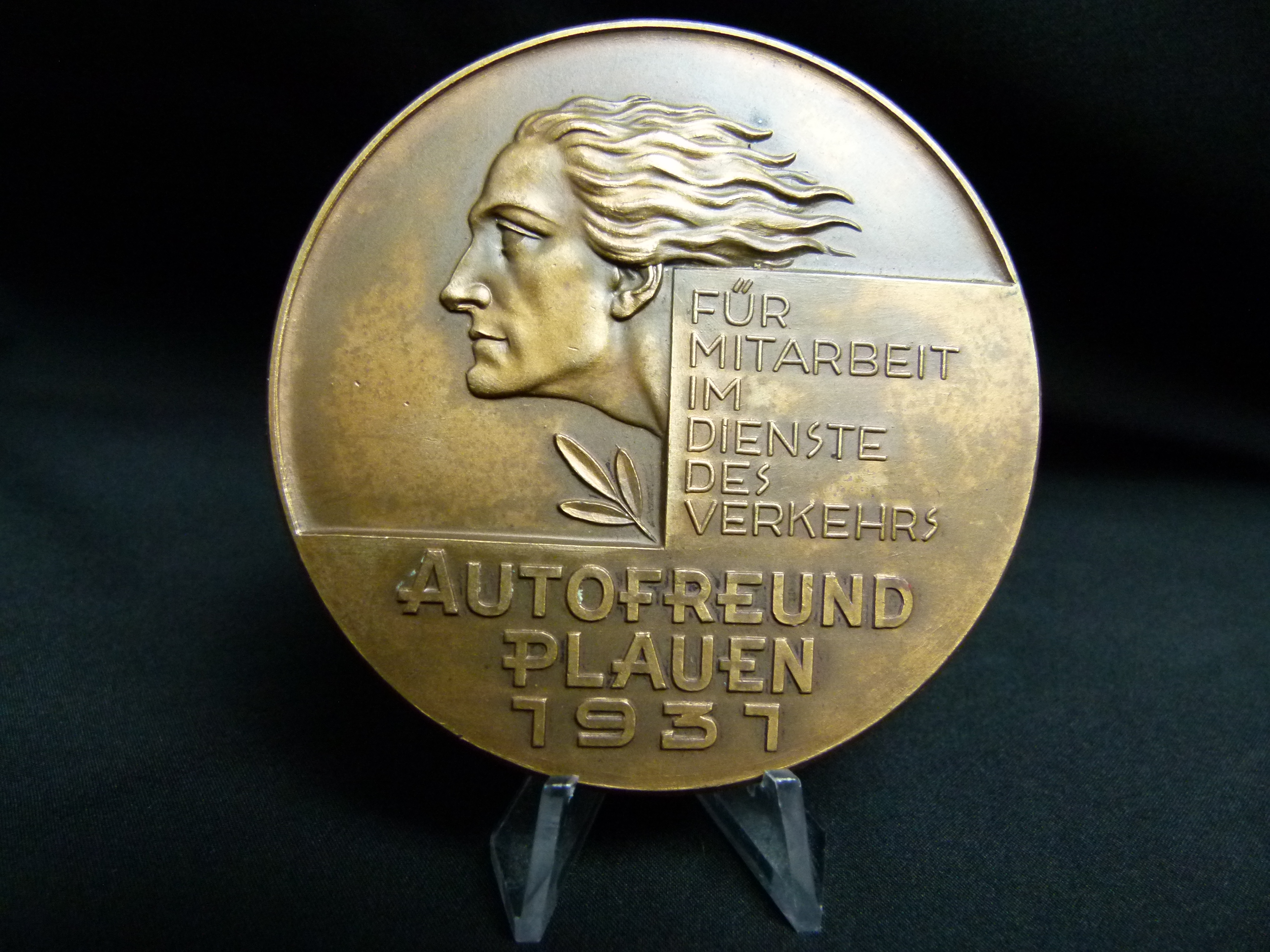 Autofreund Plauen 1931 Verdienst Medaille Plakette