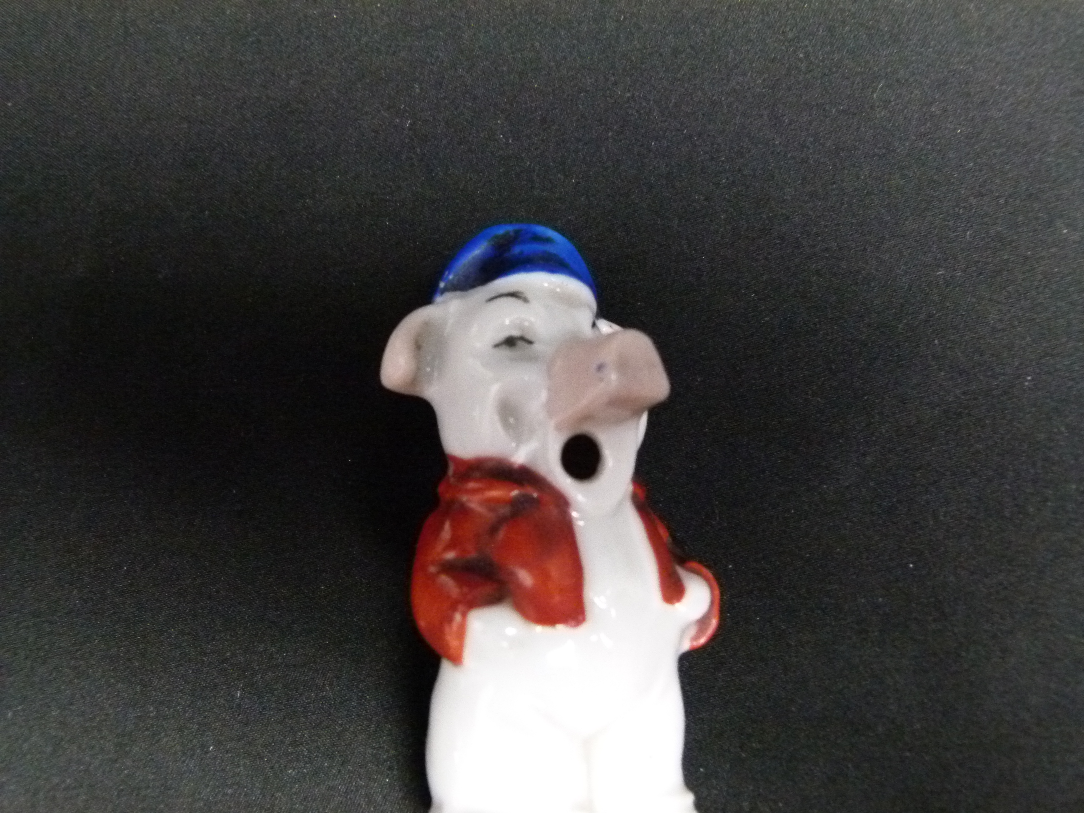 Alte Schnapsnase Schweinchen Porzellan Ausgießer