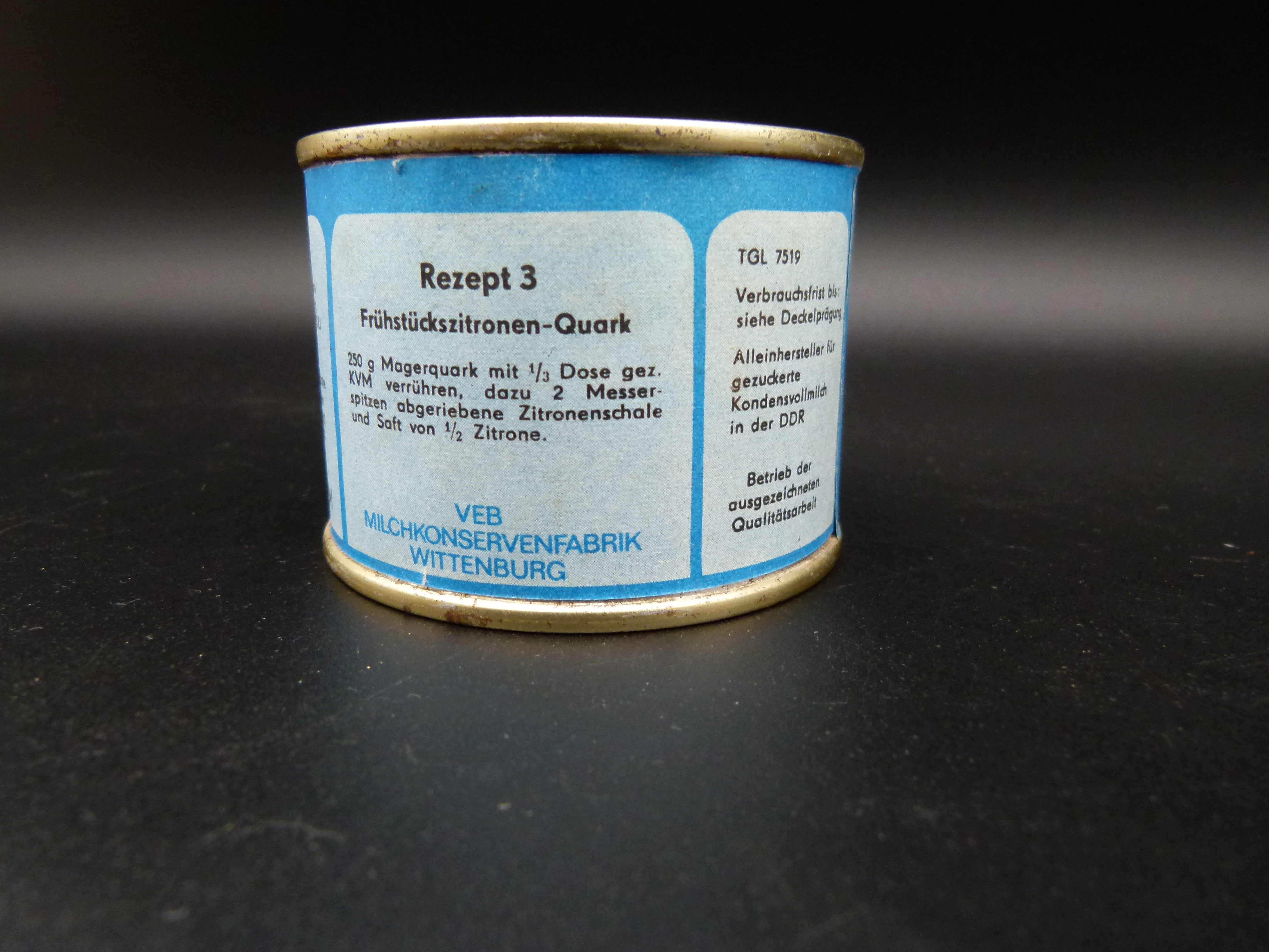 DDR Kondensvollmilch gezuckert ungeoeffnet VEB