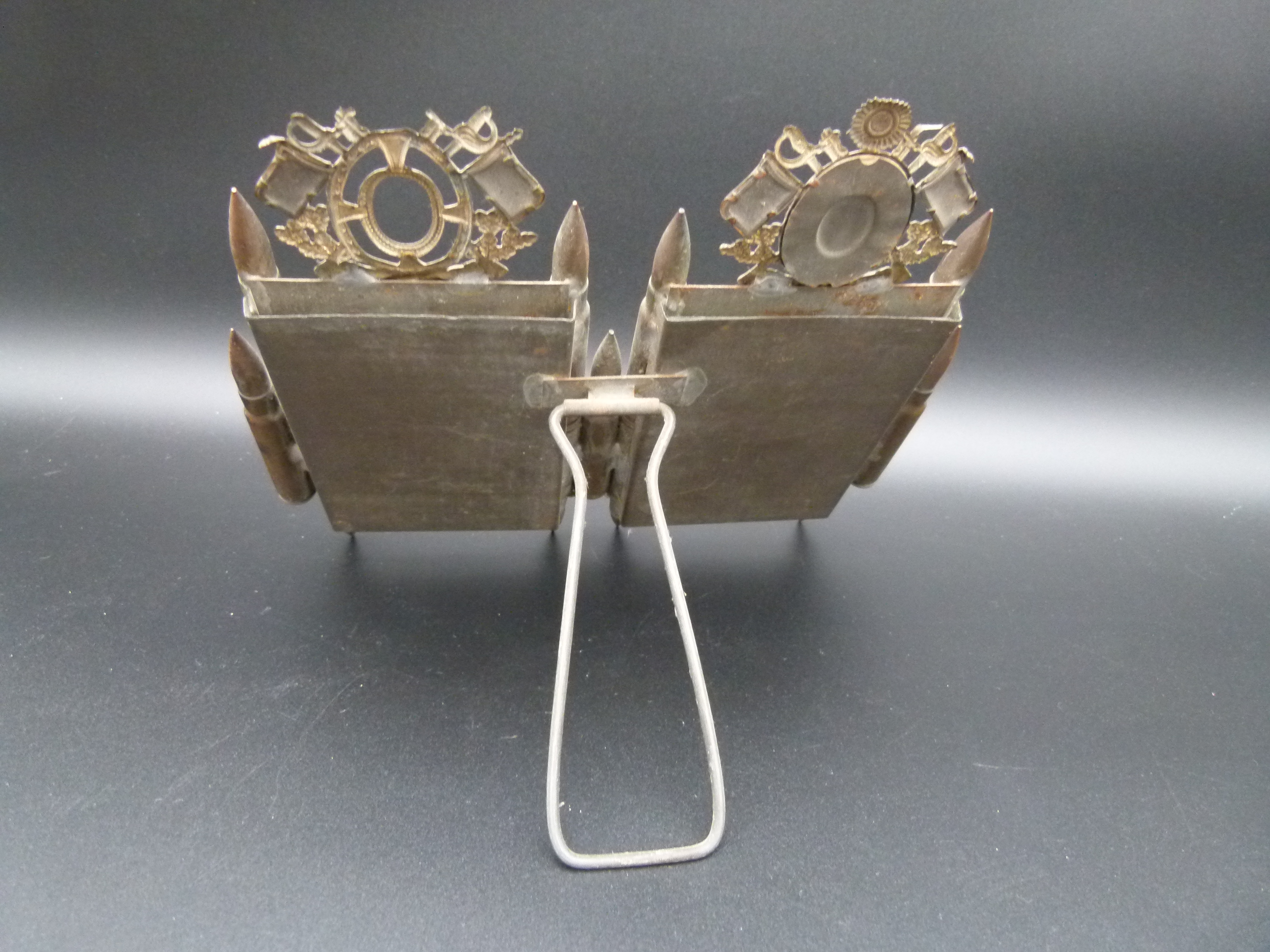 Patriotischer Tischbilderrahmen WK1Patronen KUK