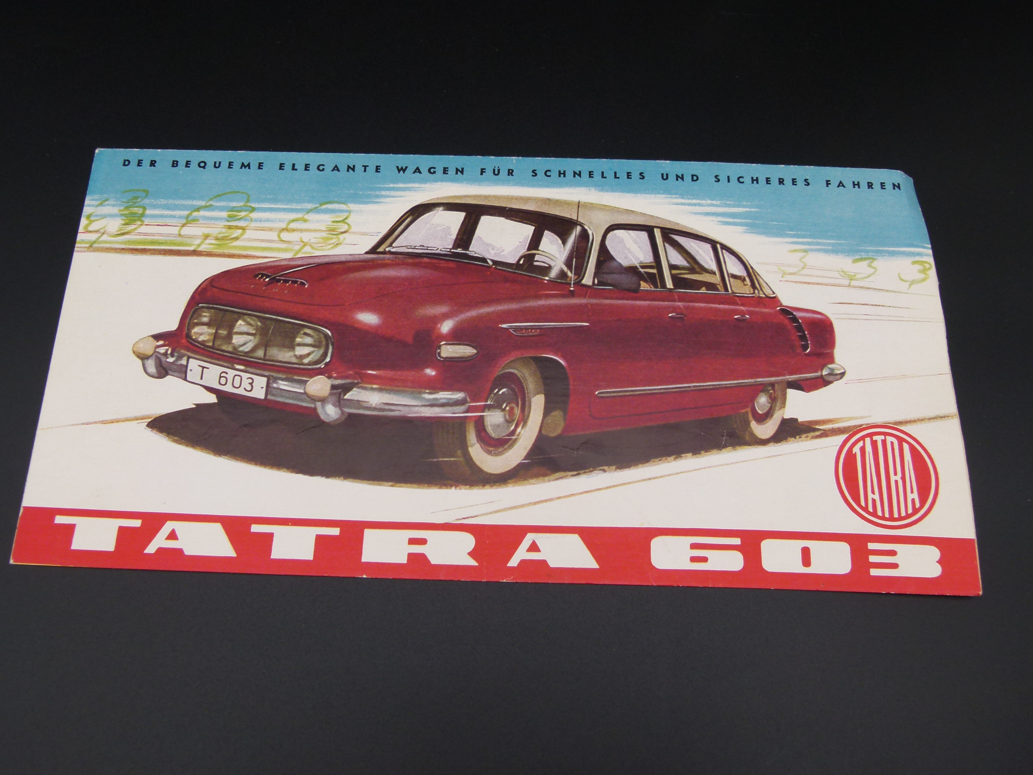 Tatra 603 Werbeheft original Faltblatt Oldtimer