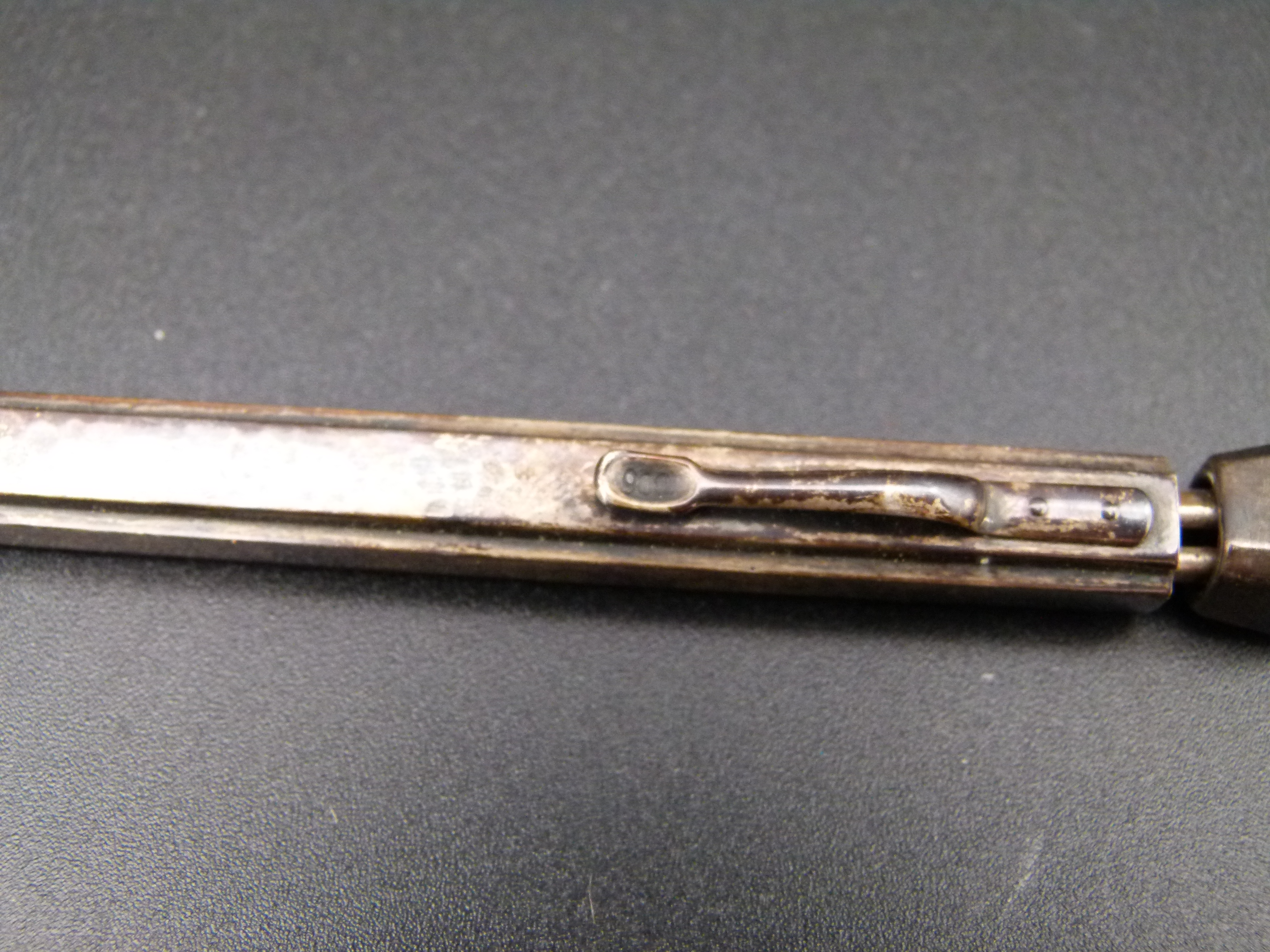 Antiker 900 silber Werbe Drehbleistift ALNE um 1910