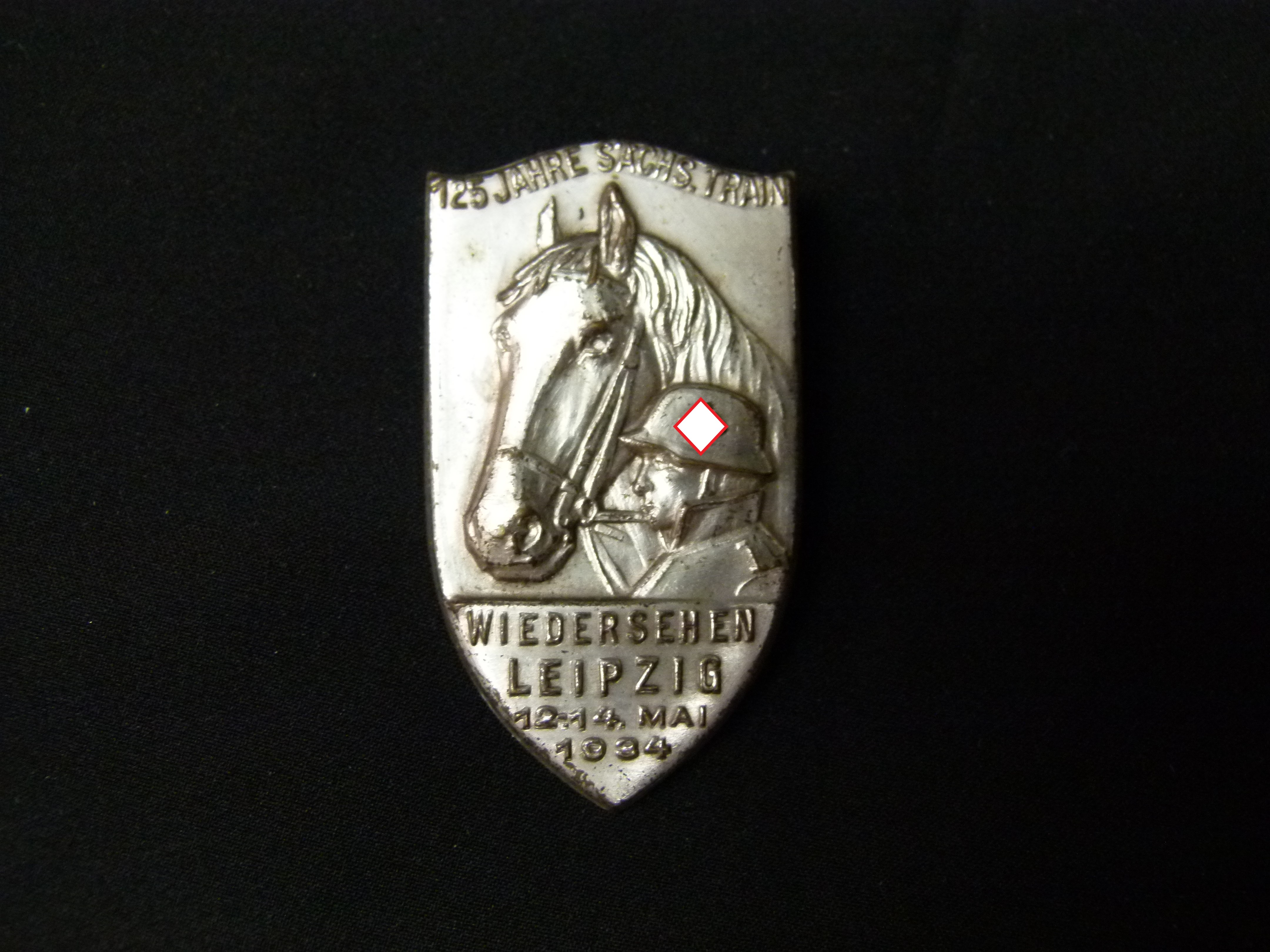 Treffabzeichen 125 Jahre Sächs. Train 1934 Leipzig